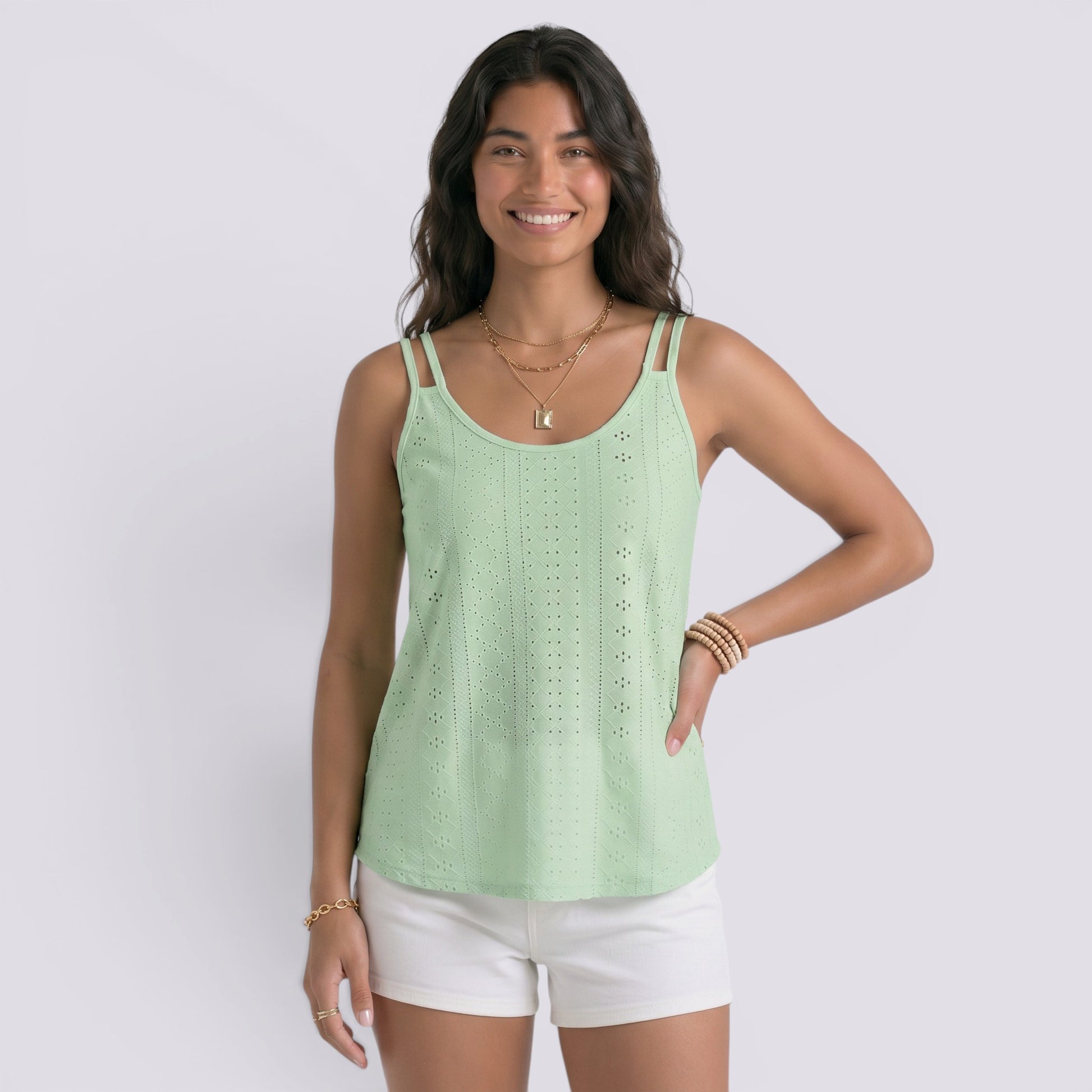 Camiseta Sin Mangas Mujer Verano Calada