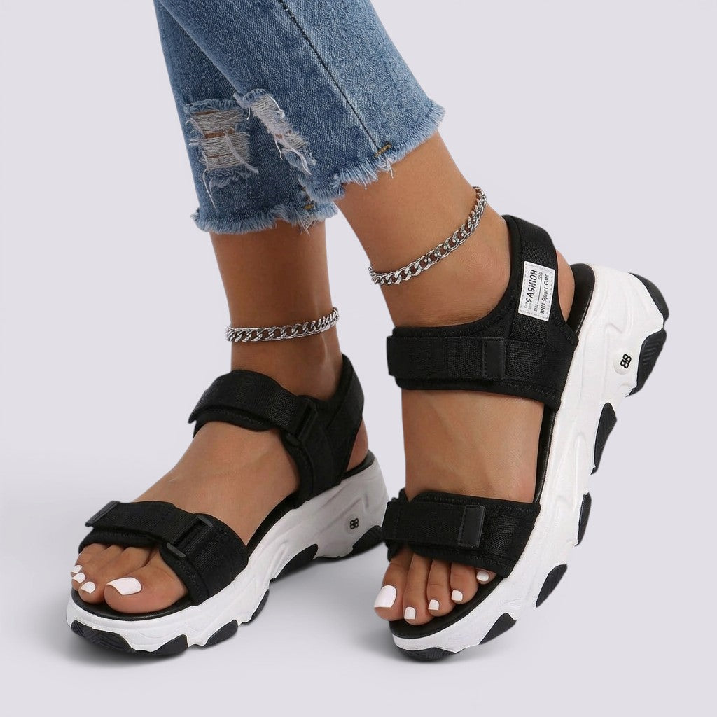Sandalias Mujer Planas con Velcro