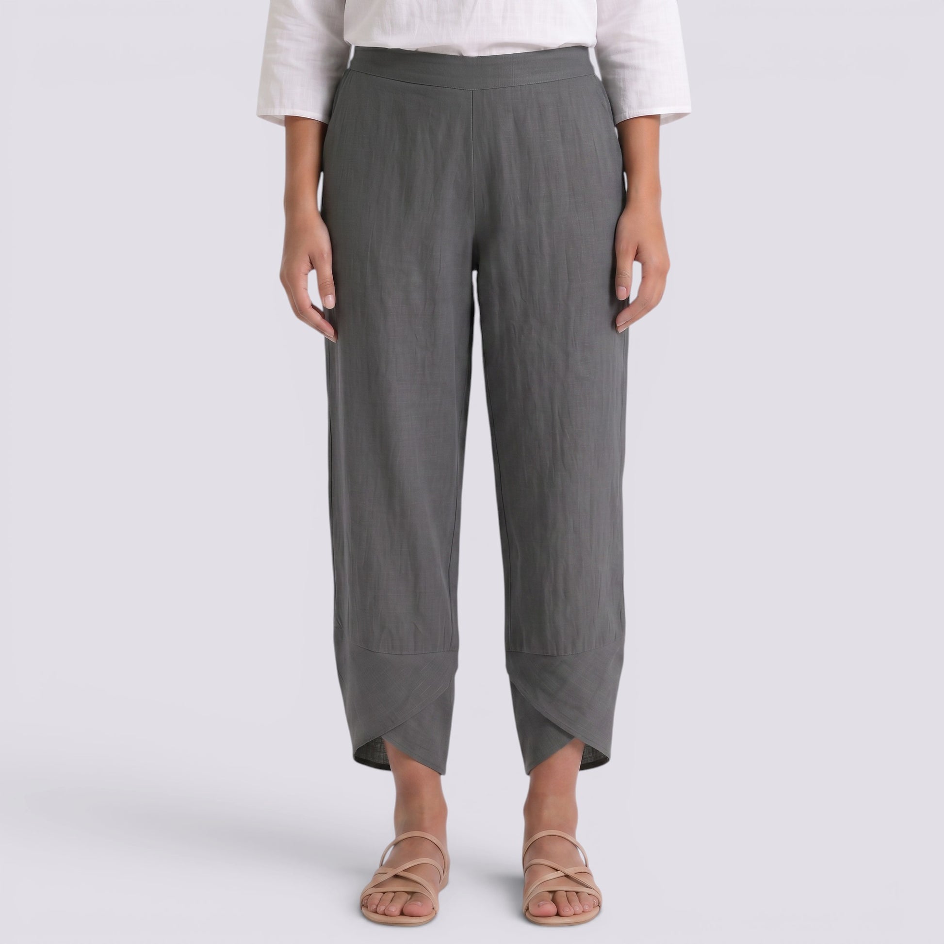 Pantalón Lino Mujer Pierna Ancha