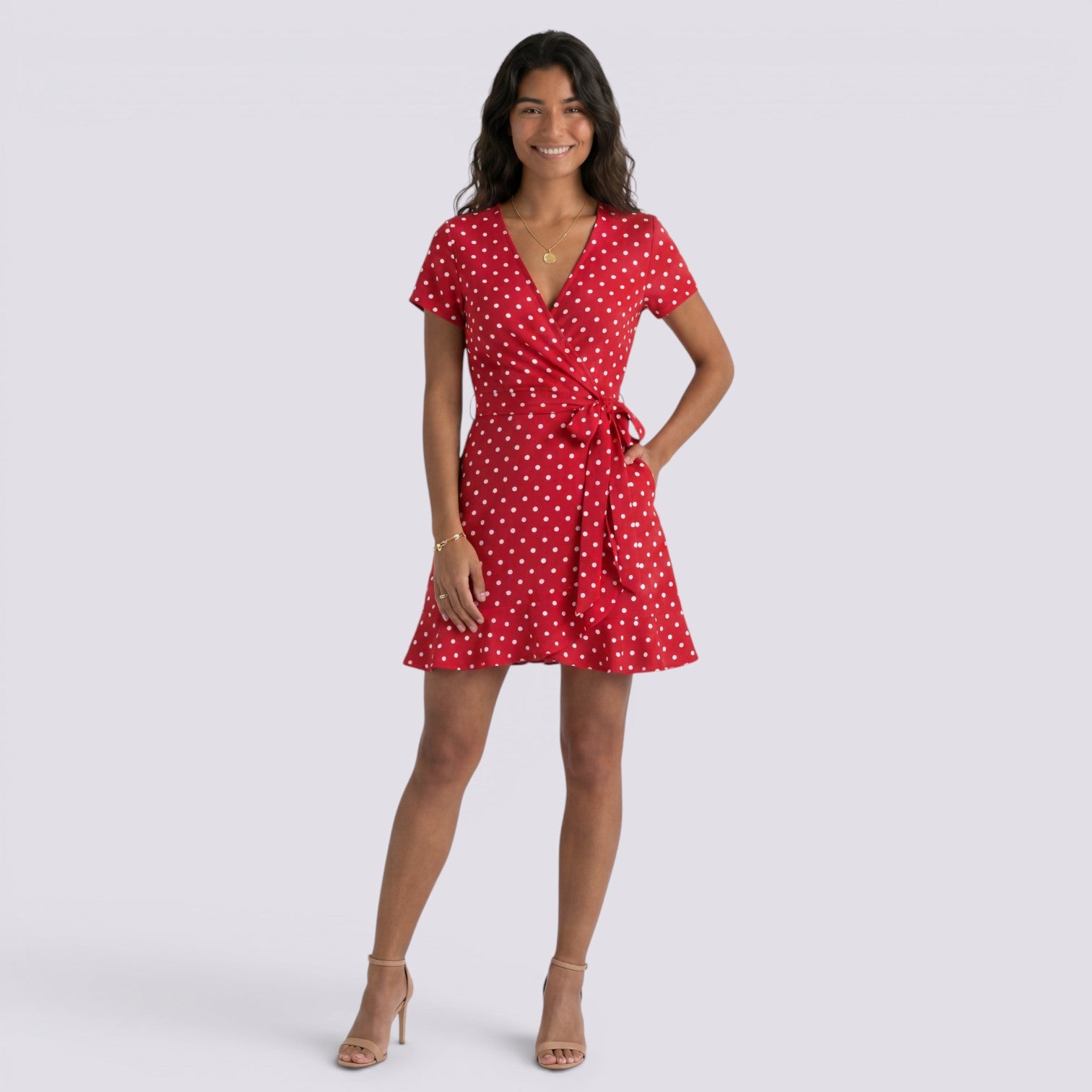 Vestido Corto Lunares Mujer