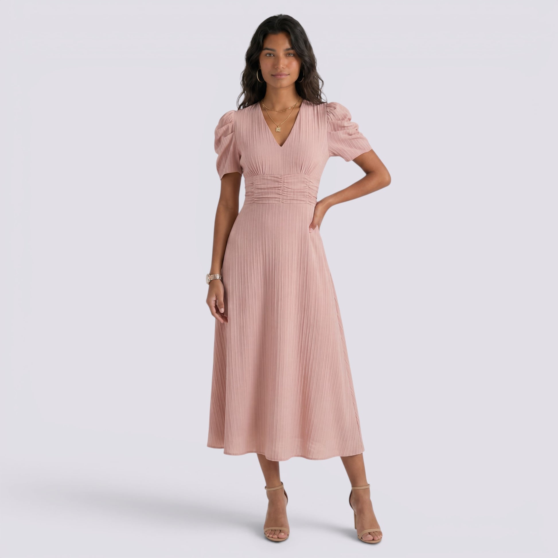 Vestido Midi Mujer Elegante