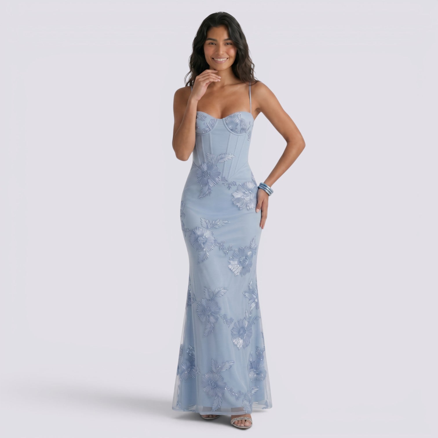 Vestido Largo Floral Mujer Fiesta