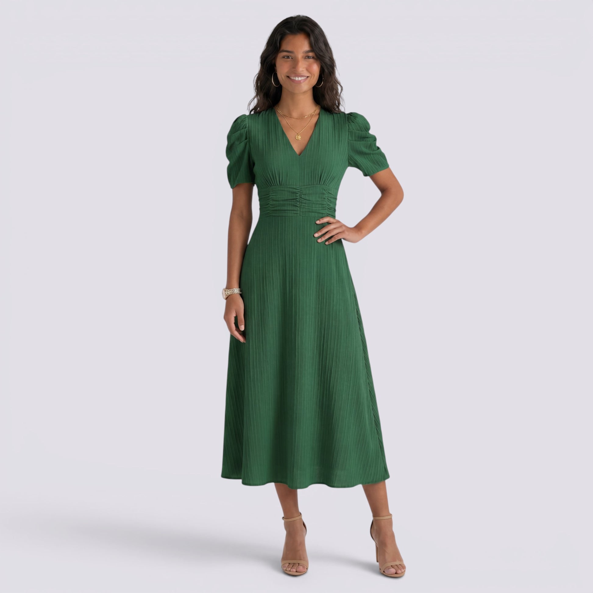 Vestido Midi Mujer Elegante