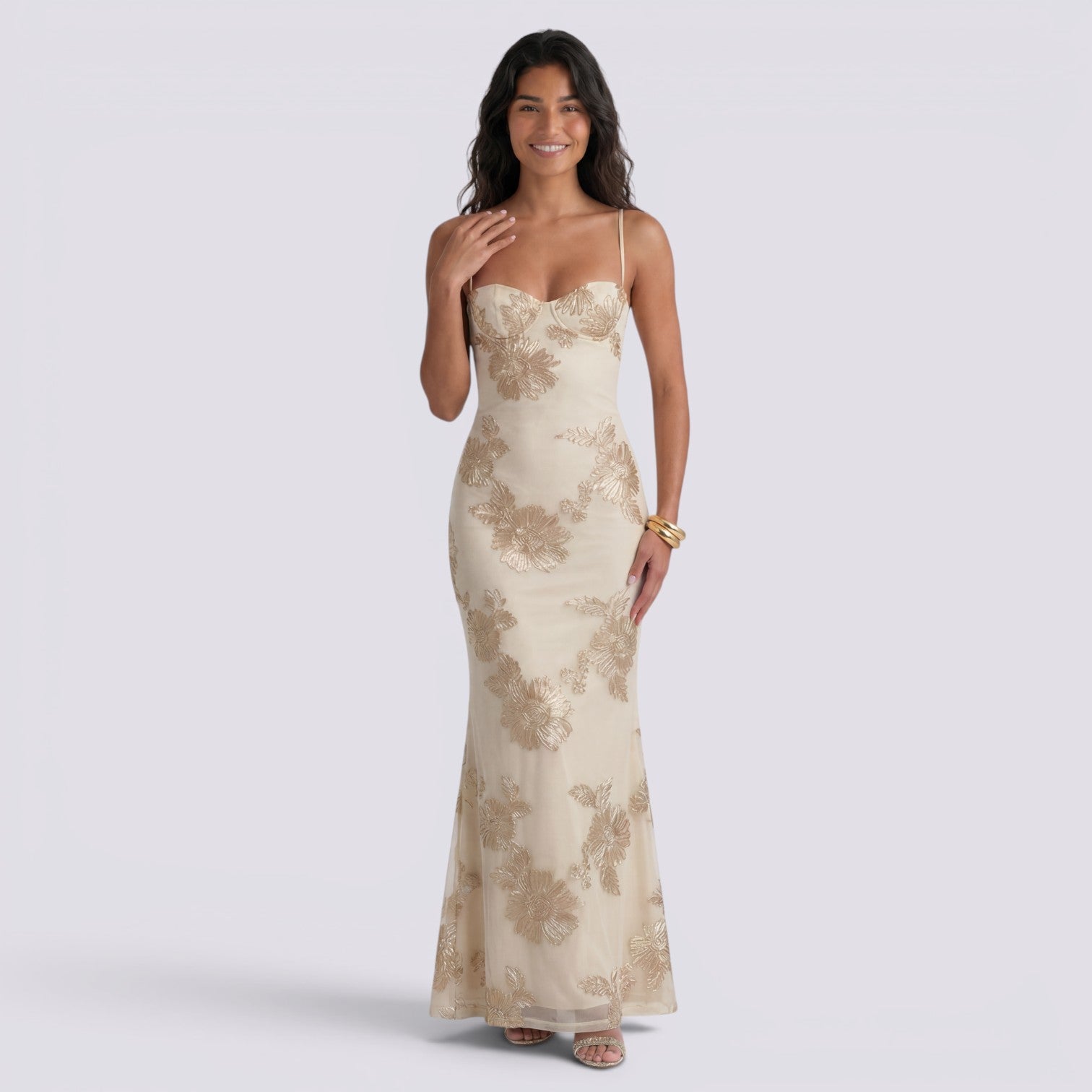 Vestido Largo Floral Mujer Fiesta