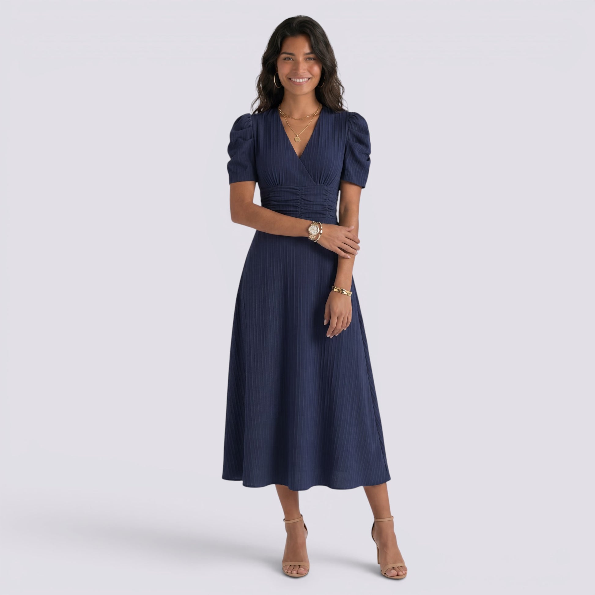 Vestido Midi Mujer Elegante