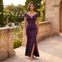 Vestido Largo Bardot Mujer Sirena - Púrpura - Lifestyle