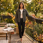 Chaqueta Mujer Bicolor Cuello Efecto Piel - Lifestyle