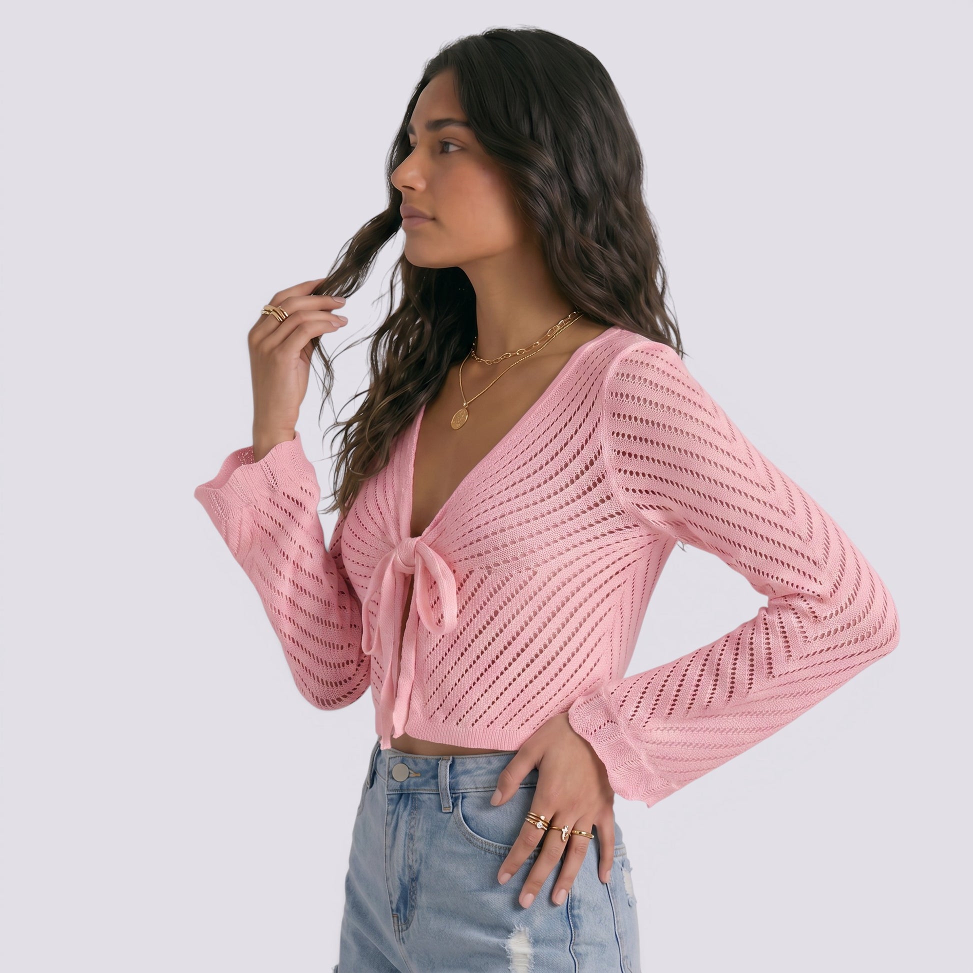 Chaqueta de Punto Mujer Corta