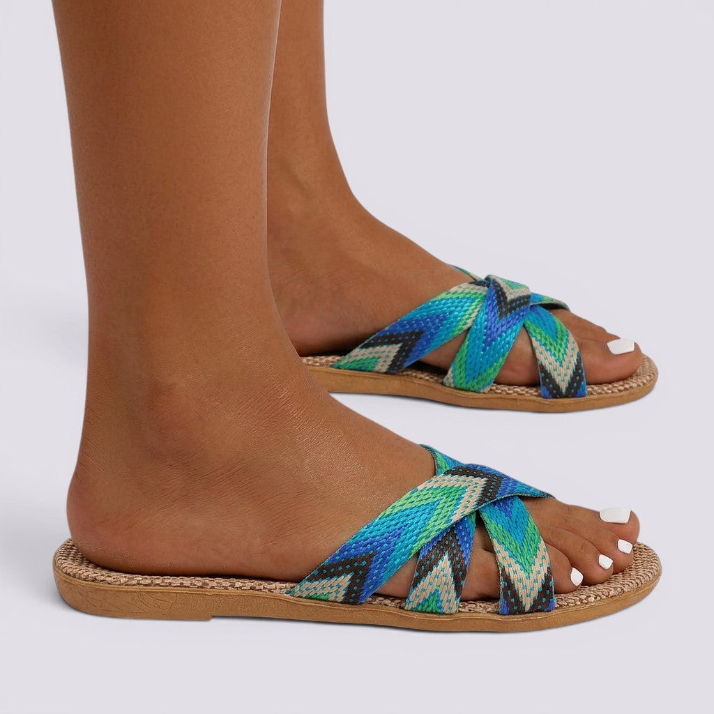 Zapatillas de Casa Mujer Lino Antideslizantes