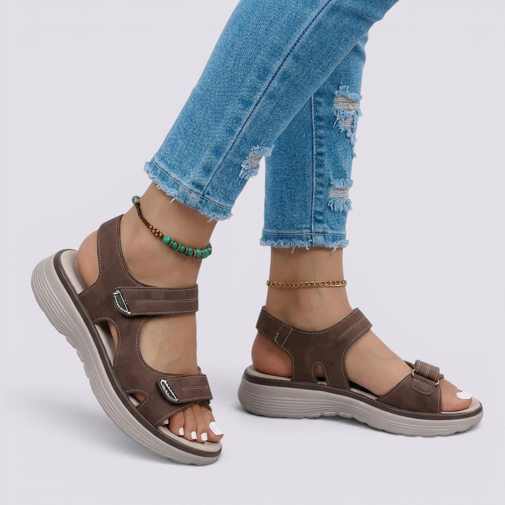 Sandalias Plataforma Mujer con Velcro