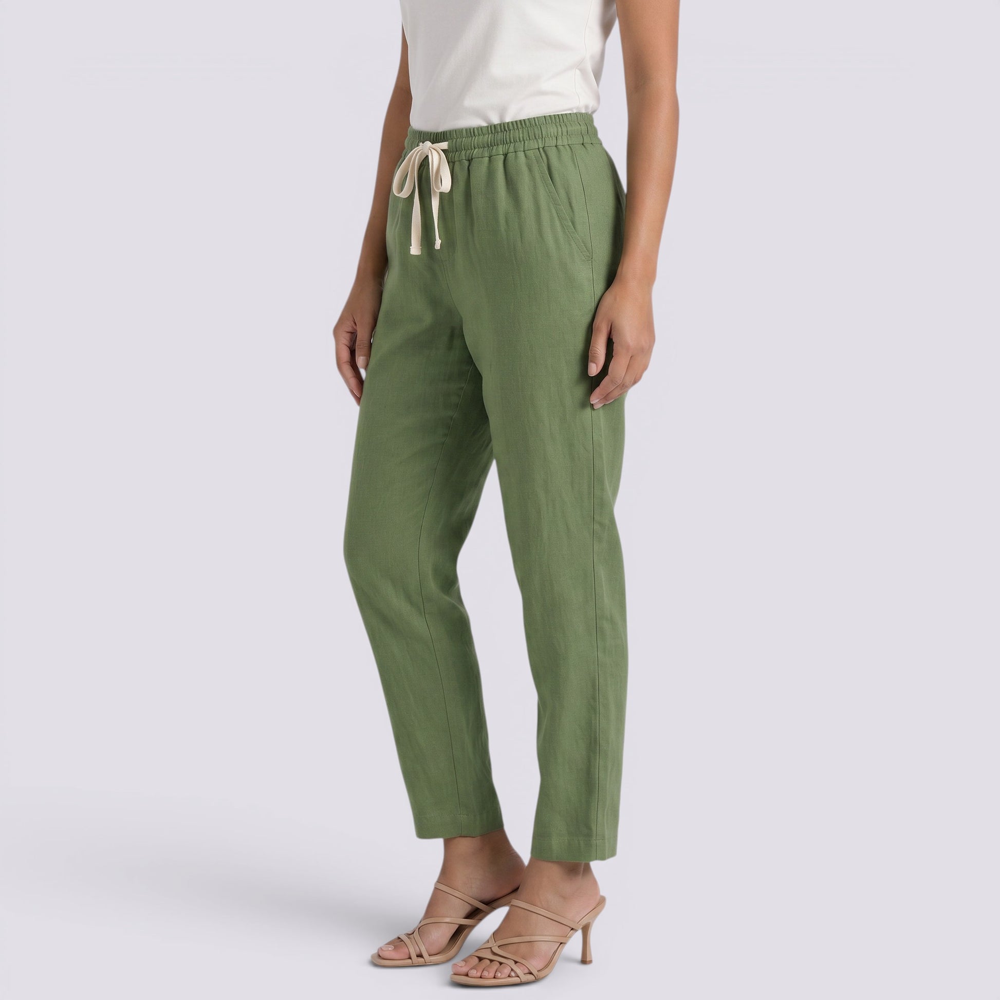 Pantalón Casual Mujer Cintura Elástica