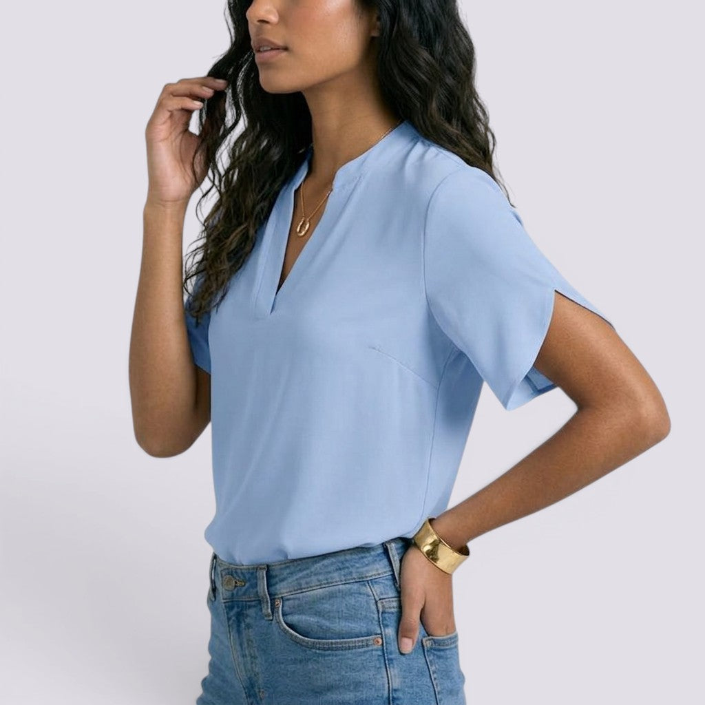 Blusa Mujer V Cuello Verano Elegante