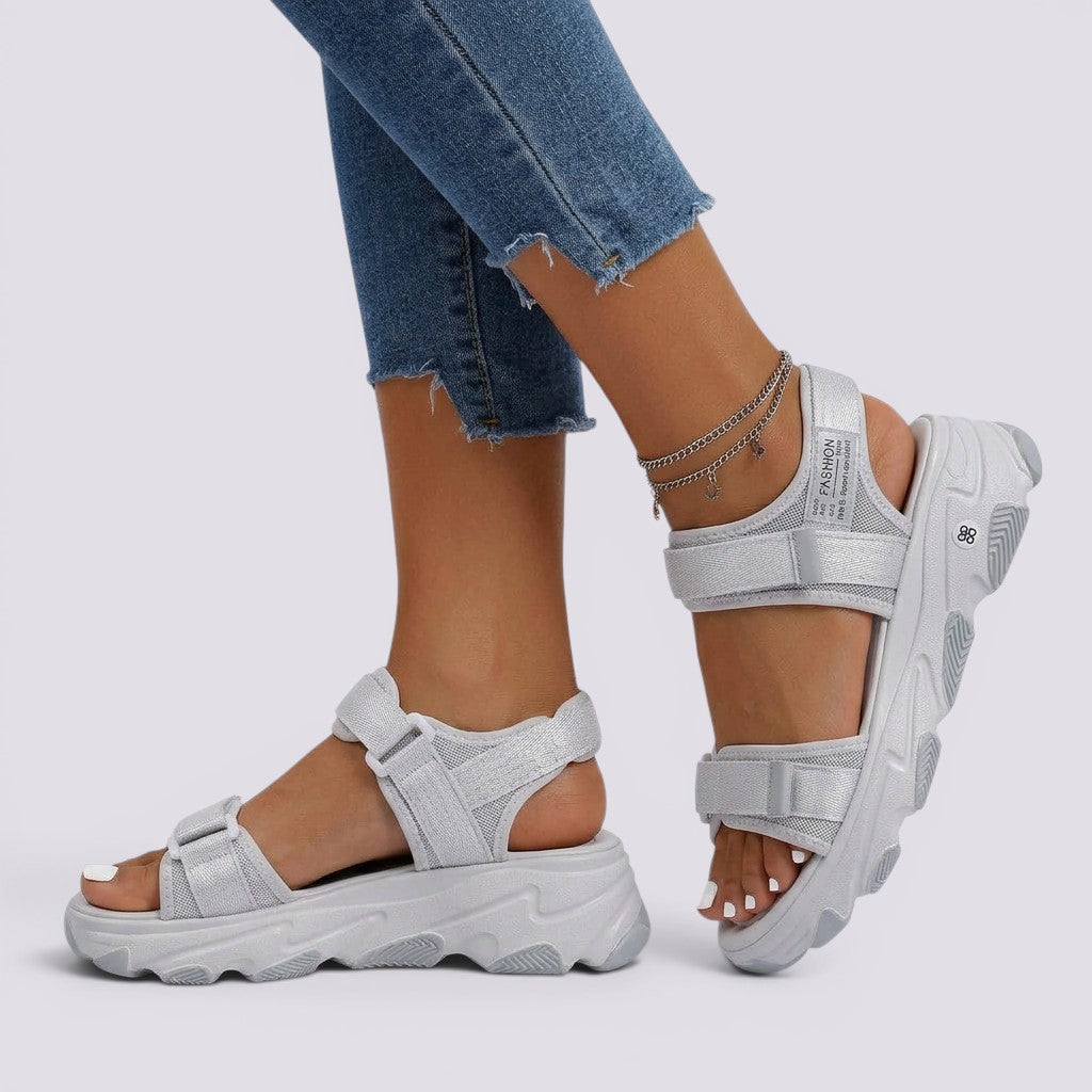 Sandalias Mujer Planas con Velcro