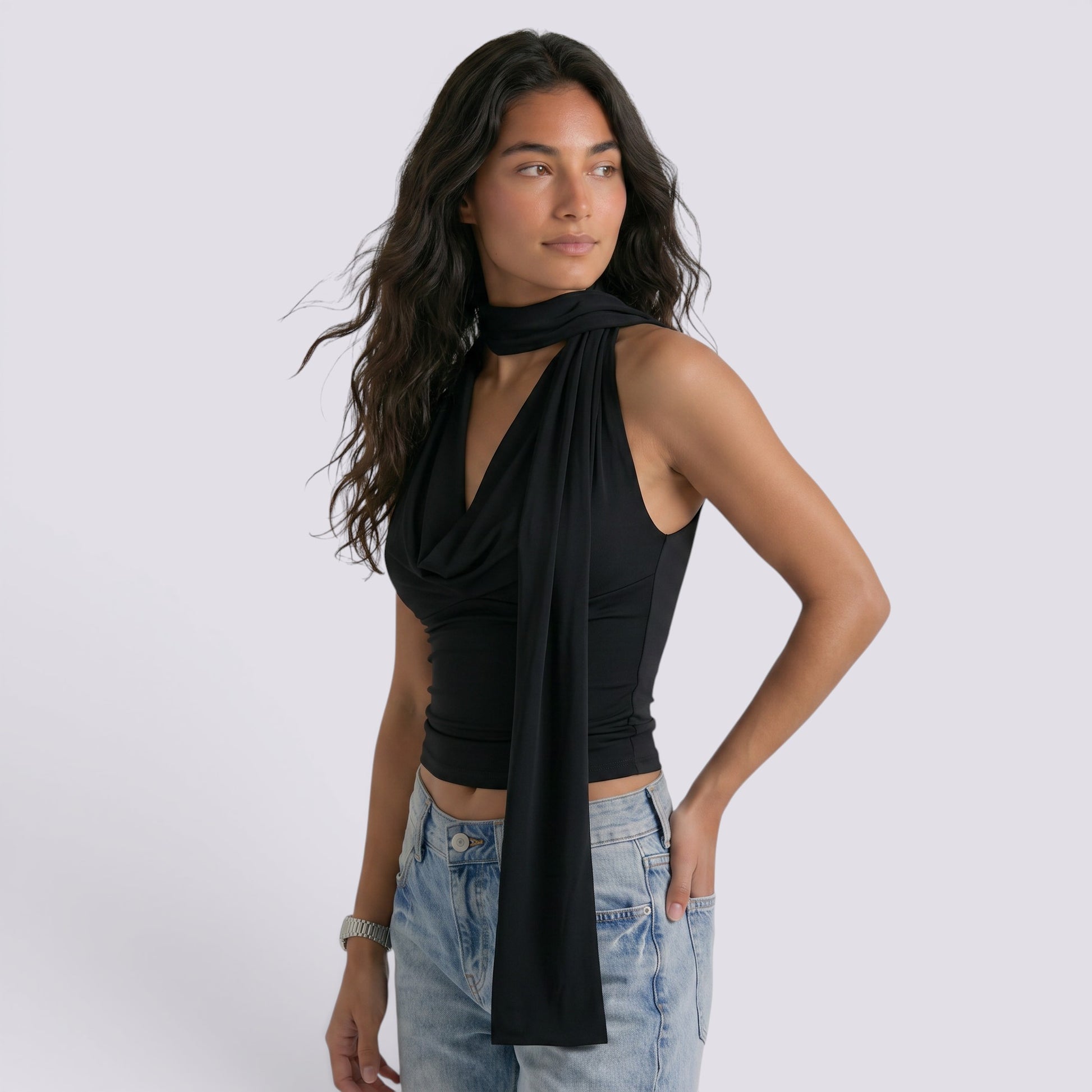 Top Sin Mangas Mujer Cuello V