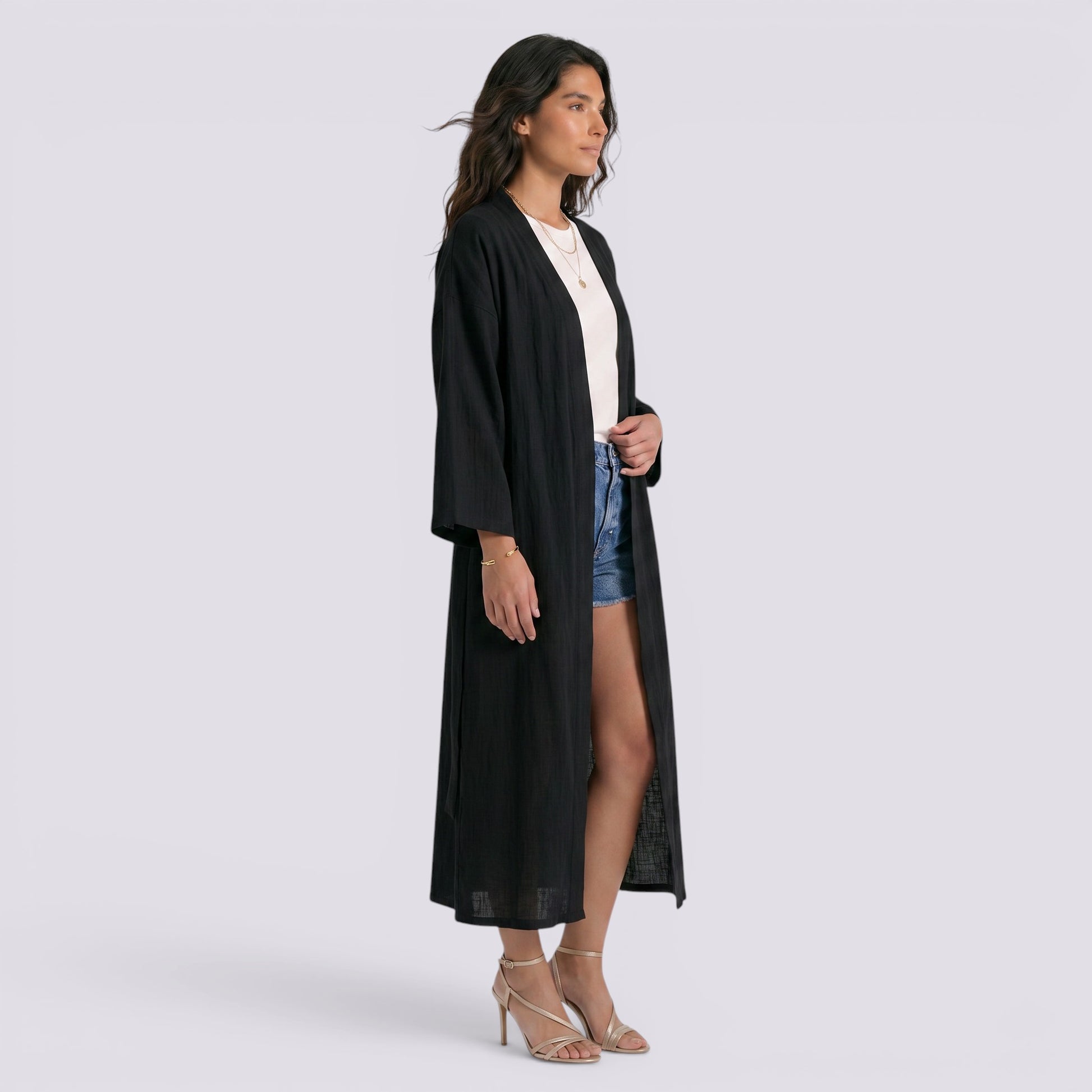 Kimono Playero Mujer con Cinturón
