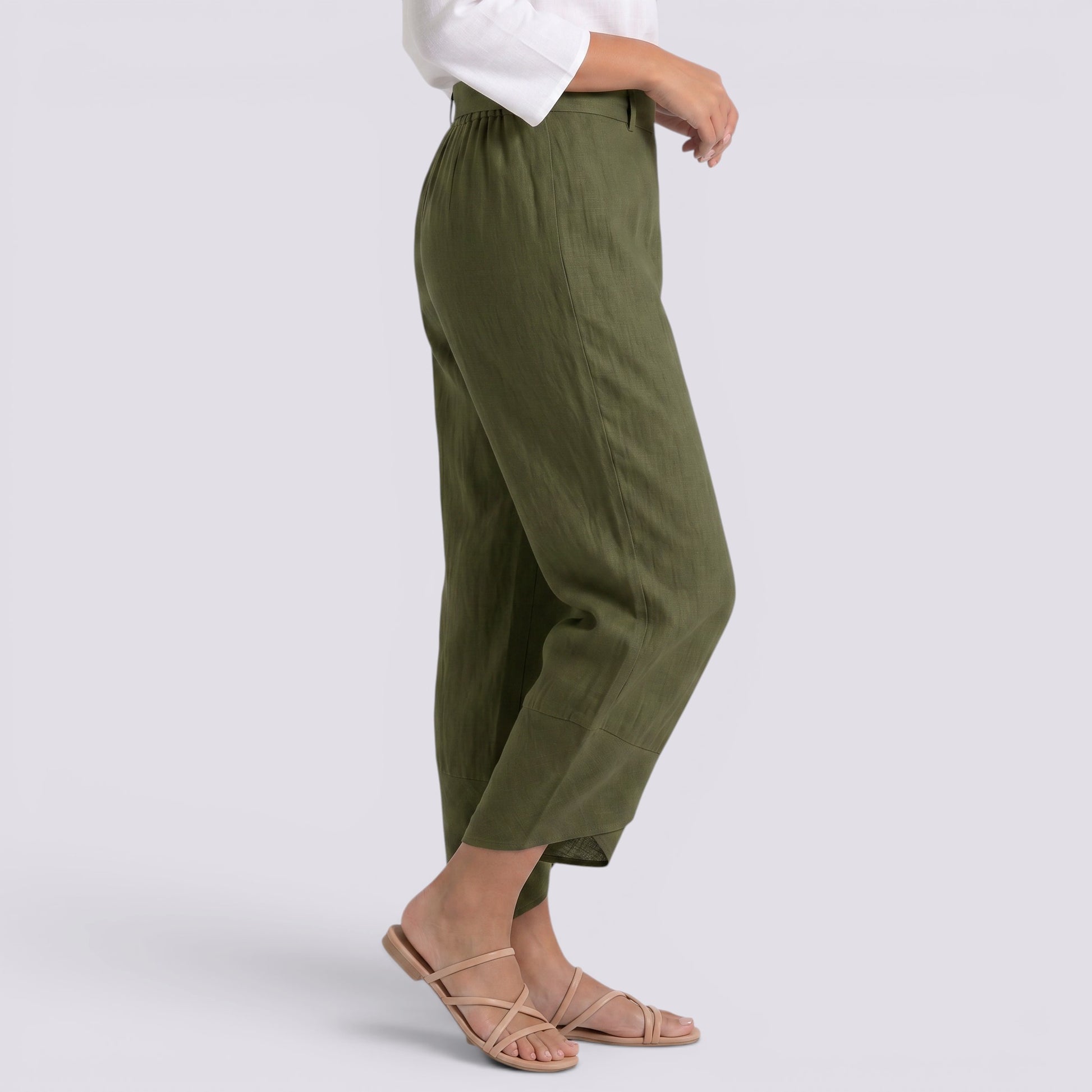 Pantalón Lino Mujer Pierna Ancha