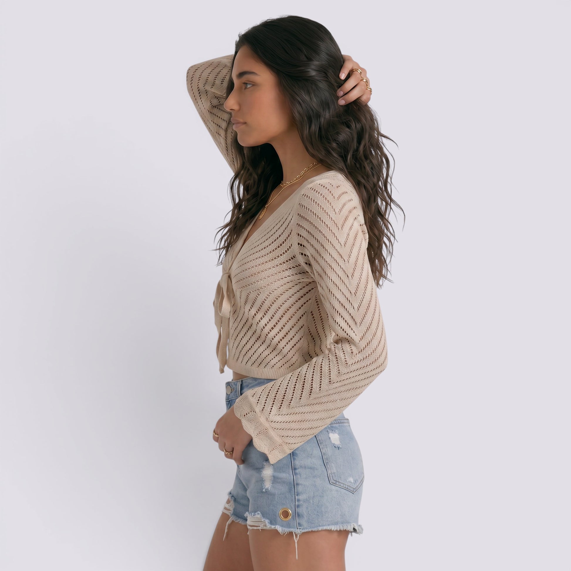 Chaqueta de Punto Mujer Corta