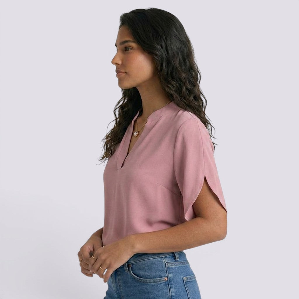 Blusa Mujer V Cuello Verano Elegante