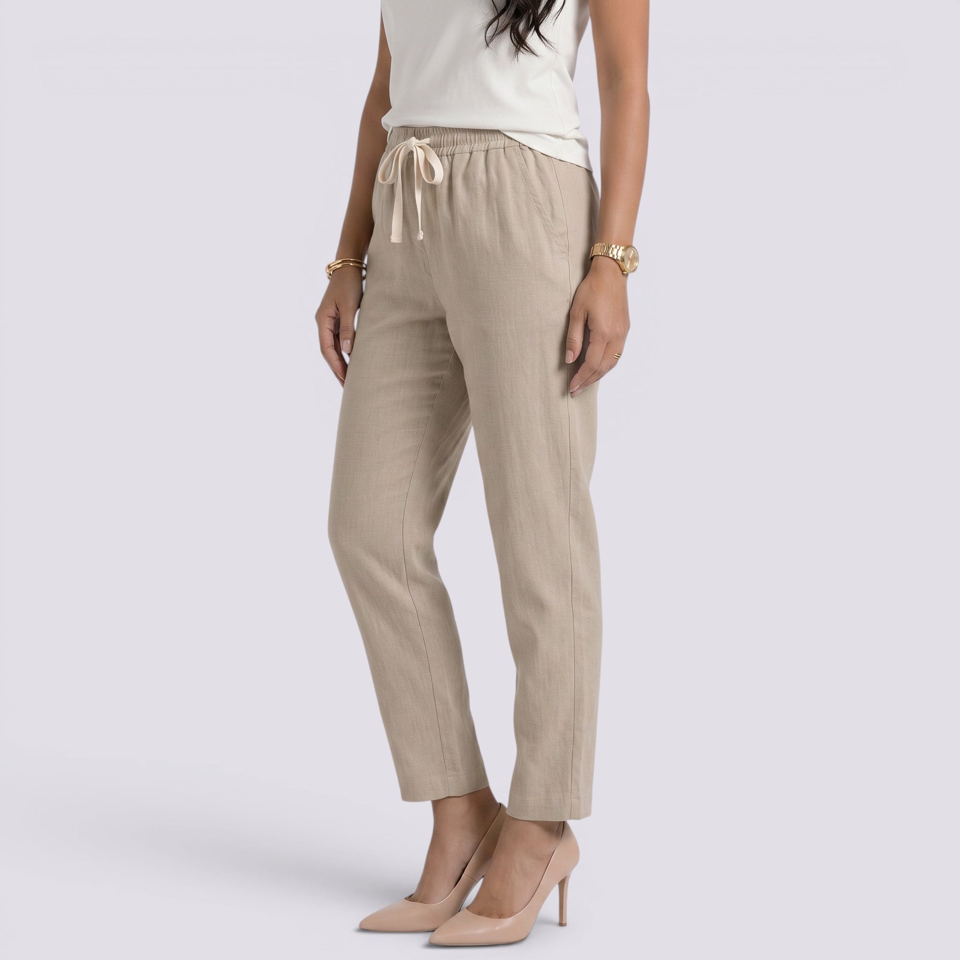 Pantalón Casual Mujer Cintura Elástica