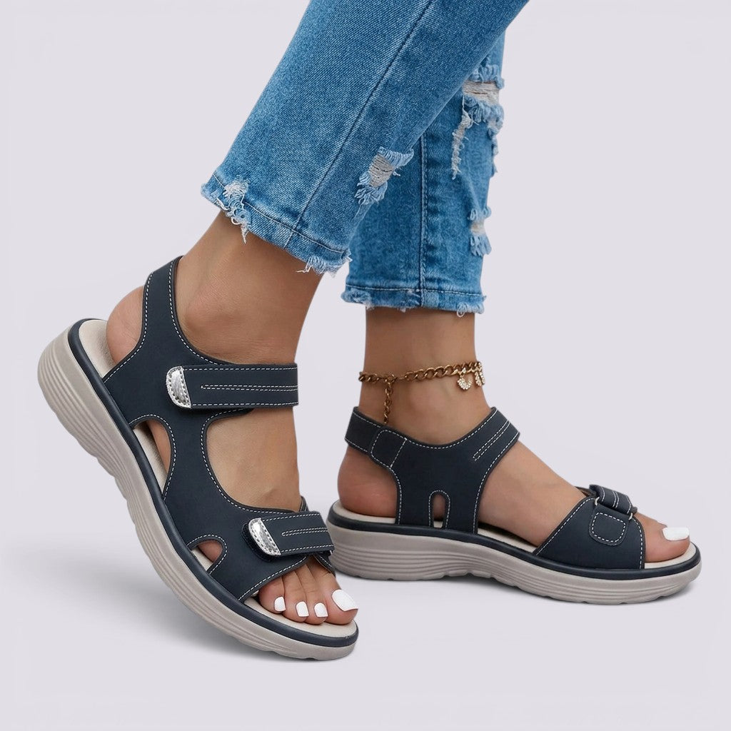 Sandalias Plataforma Mujer con Velcro