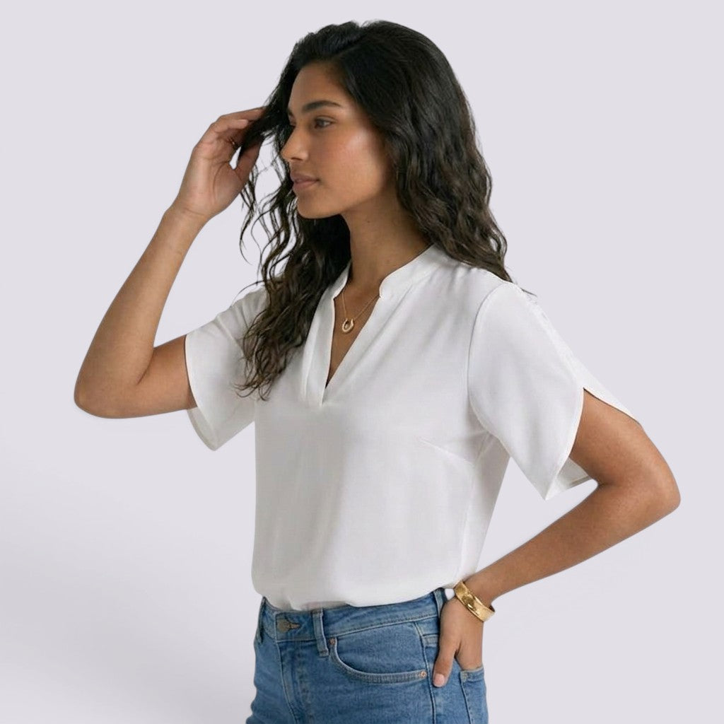 Blusa Mujer V Cuello Verano Elegante