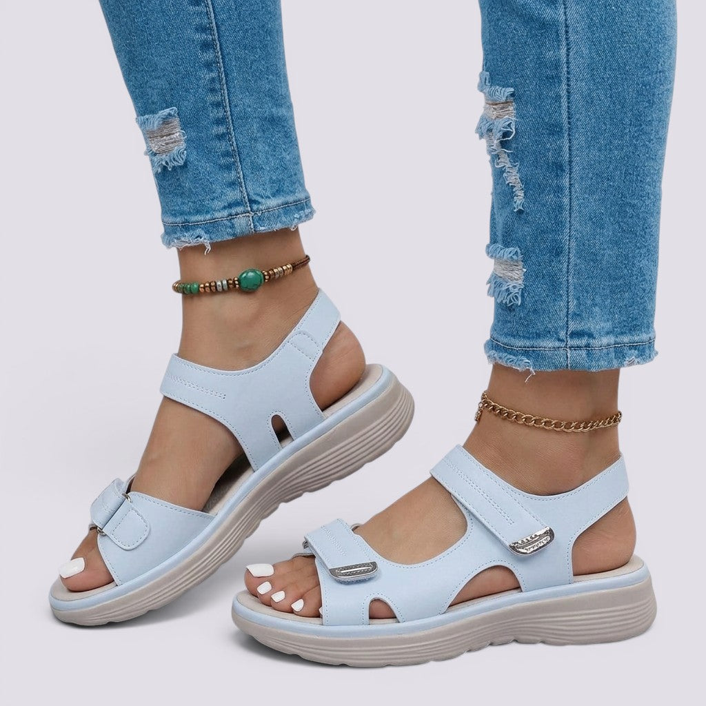 Sandalias Plataforma Mujer con Velcro