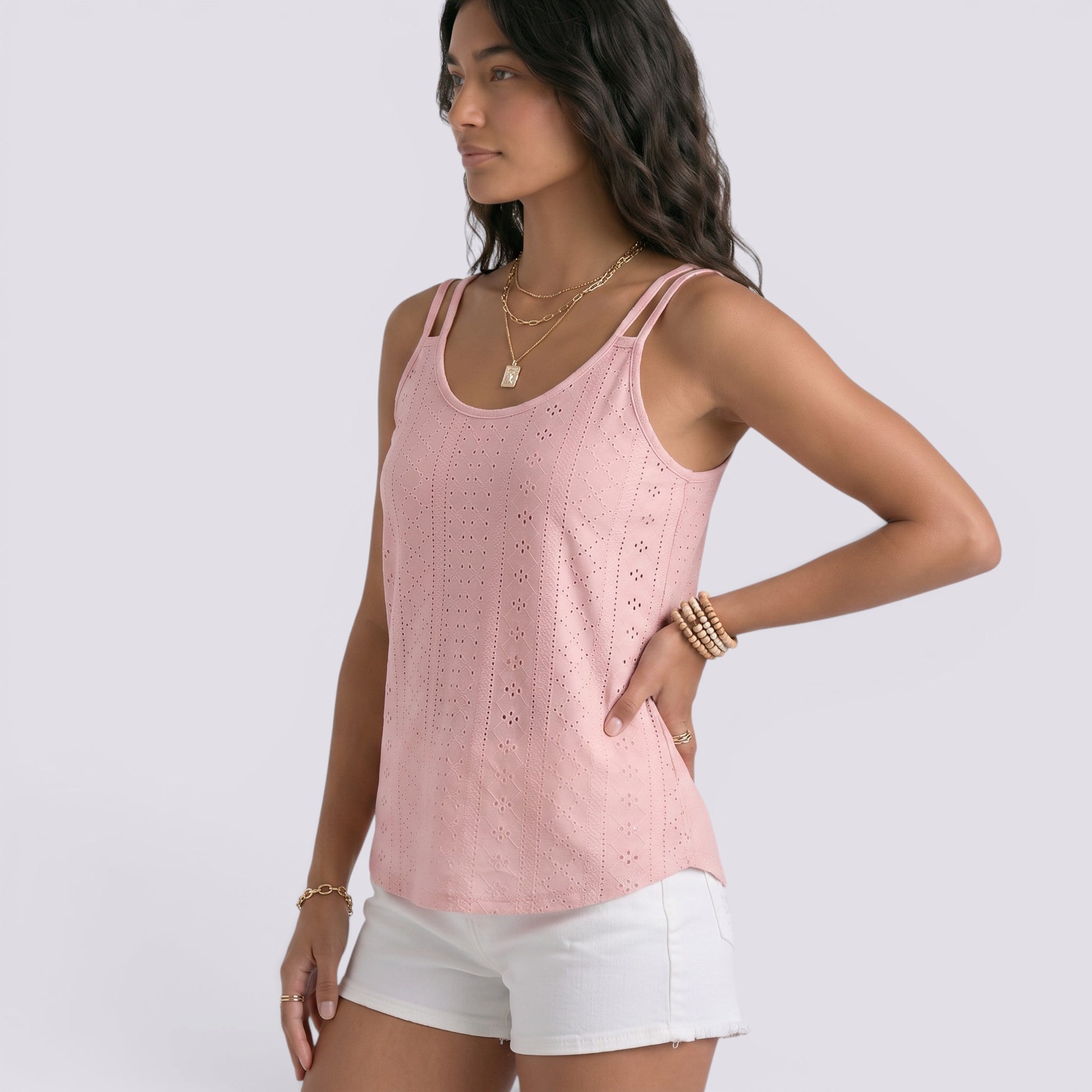 Camiseta Sin Mangas Mujer Verano Calada