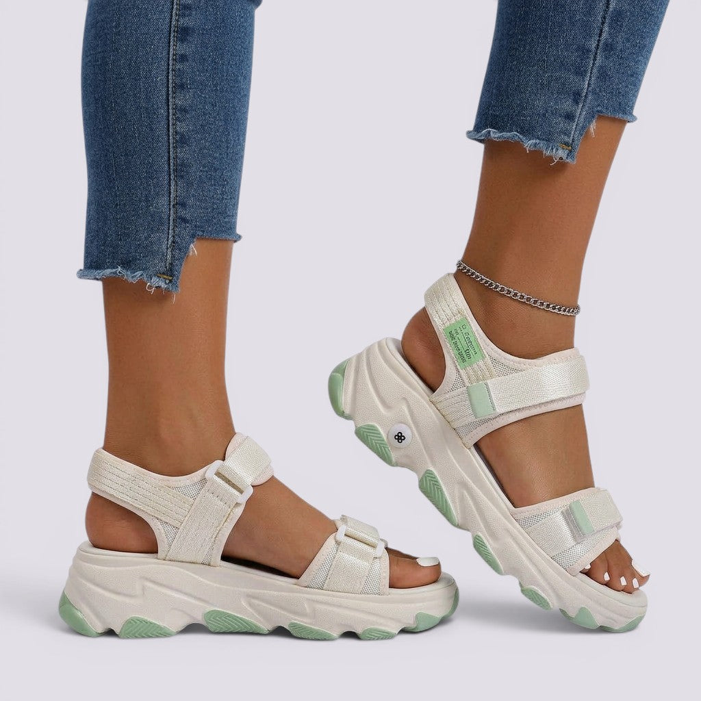 Sandalias Mujer Planas con Velcro