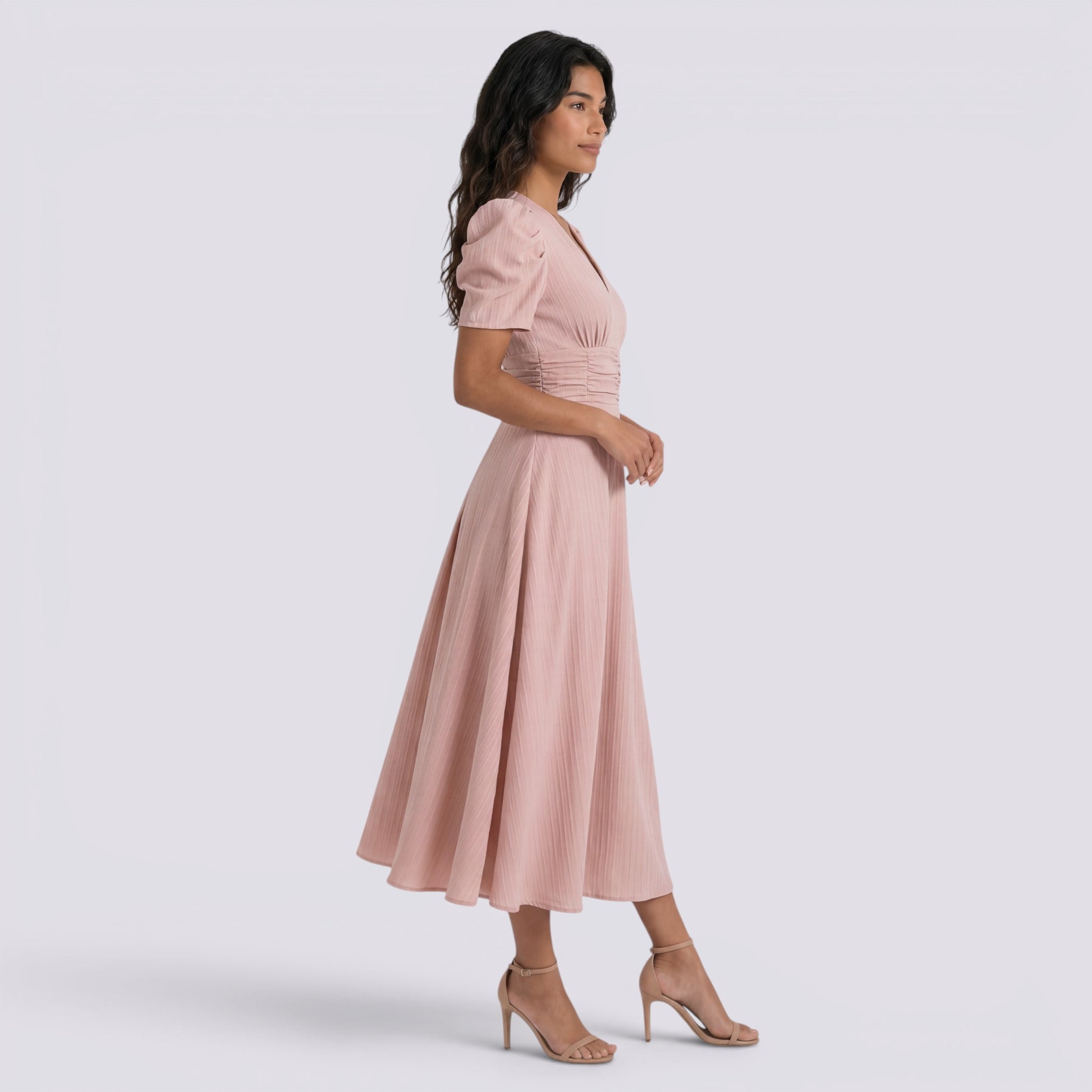 Vestido Midi Mujer Elegante