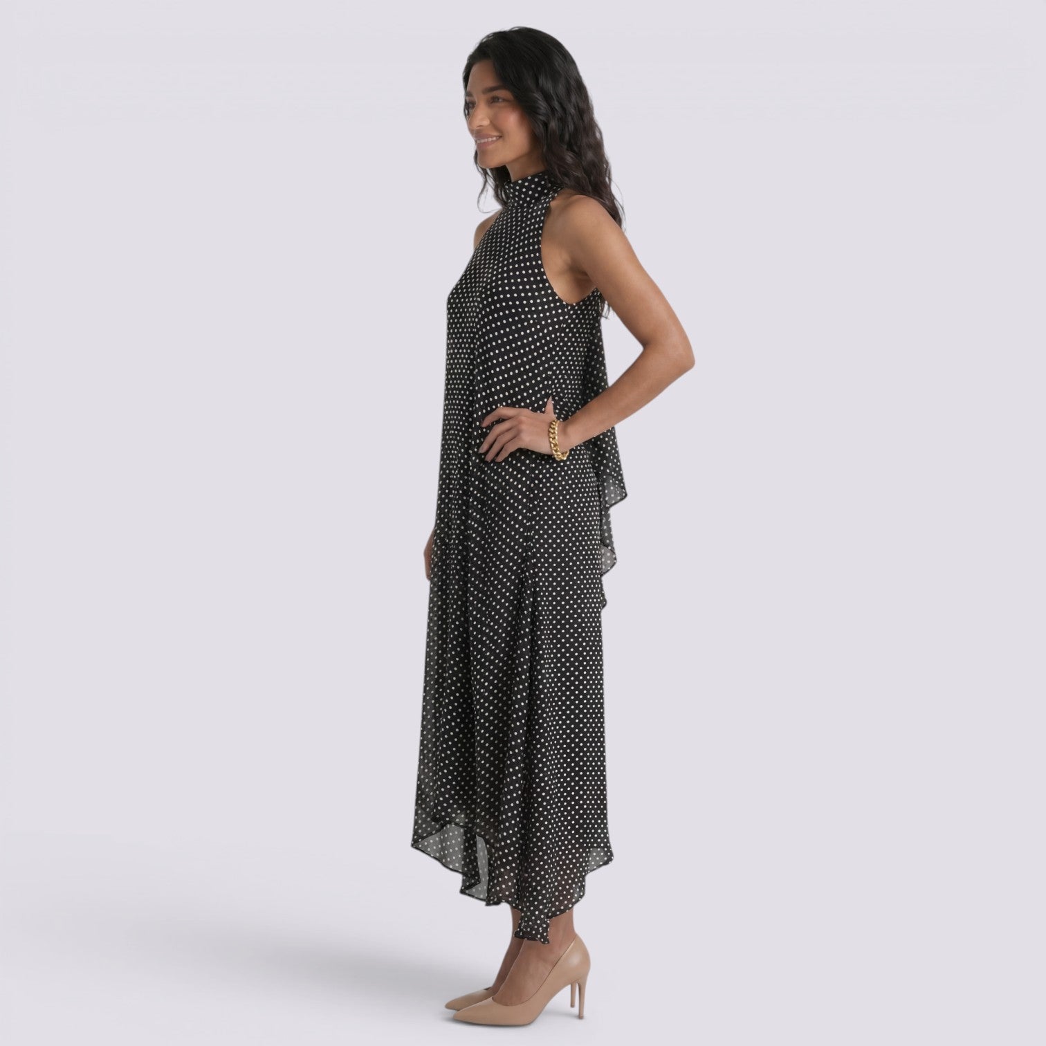 Vestido Midi Halter Mujer Verano Elegante