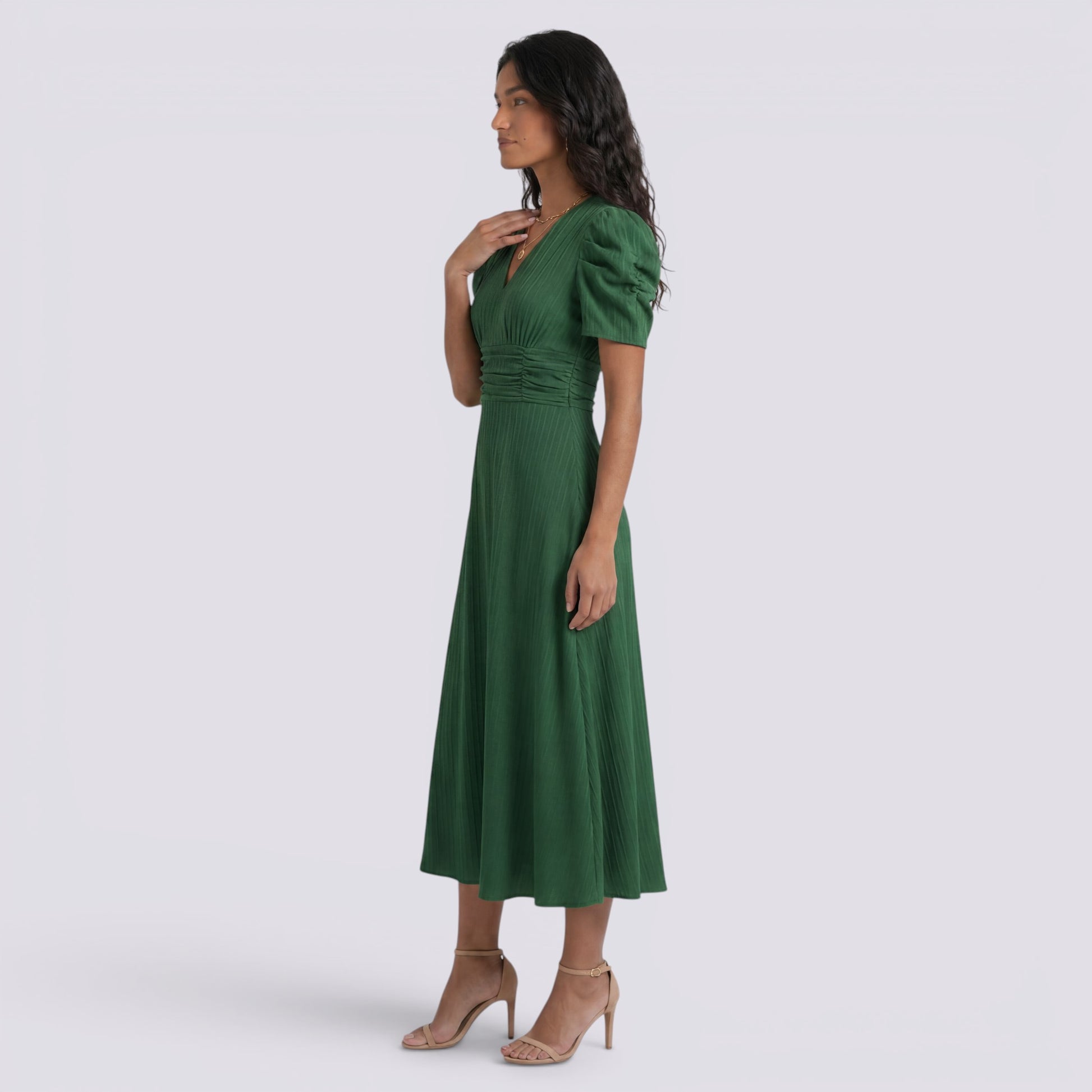 Vestido Midi Mujer Elegante