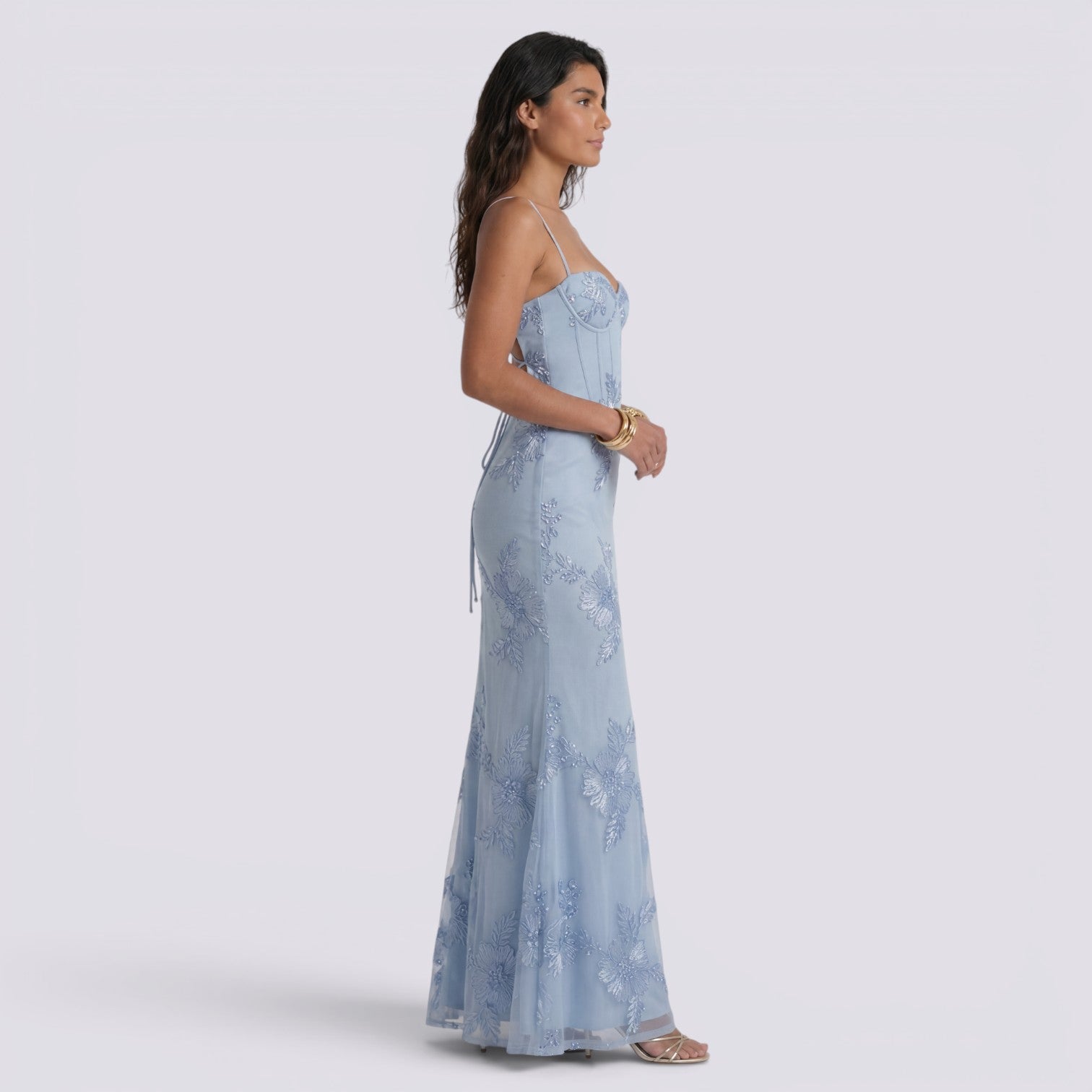 Vestido Largo Floral Mujer Fiesta