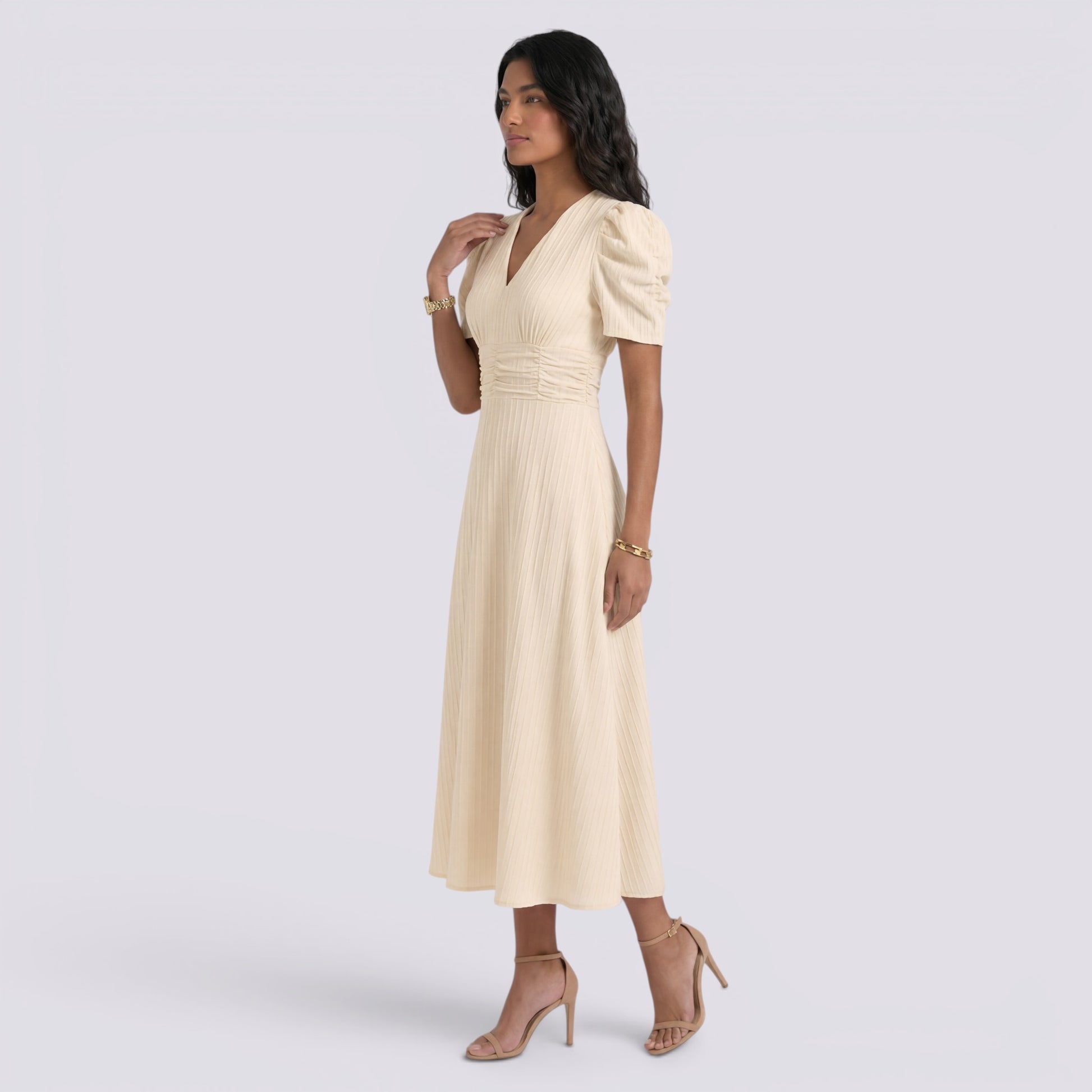 Vestido Midi Mujer Elegante