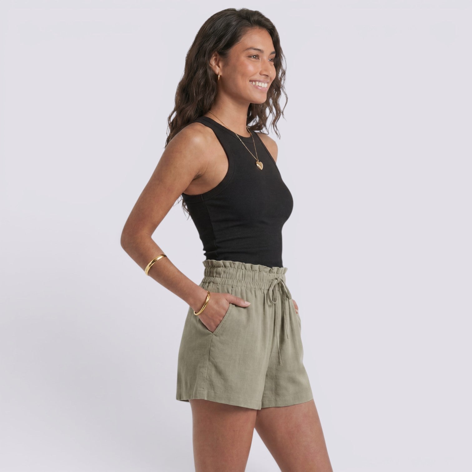 Pantalones Cortos Mujer Verano Cintura Elástica