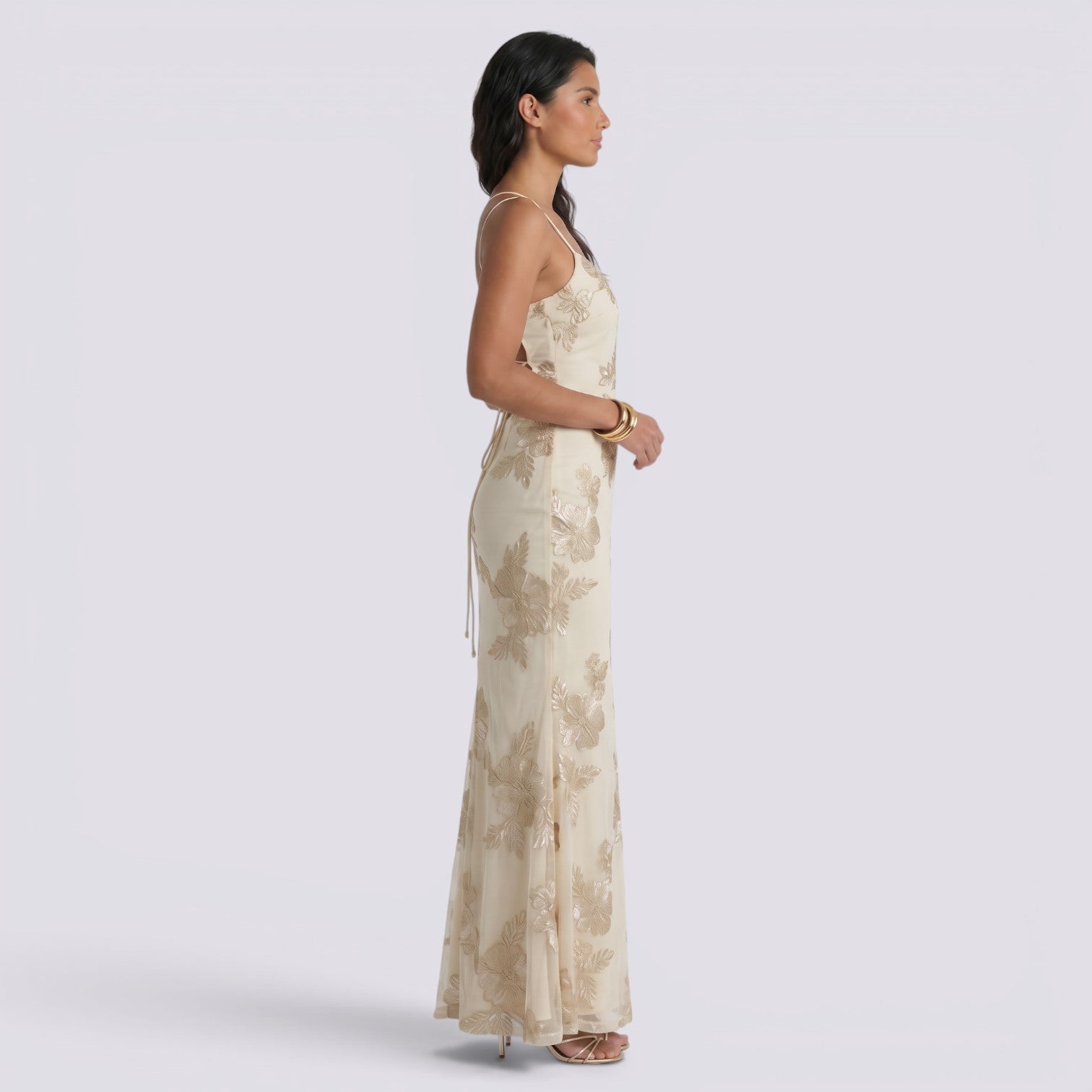 Vestido Largo Floral Mujer Fiesta