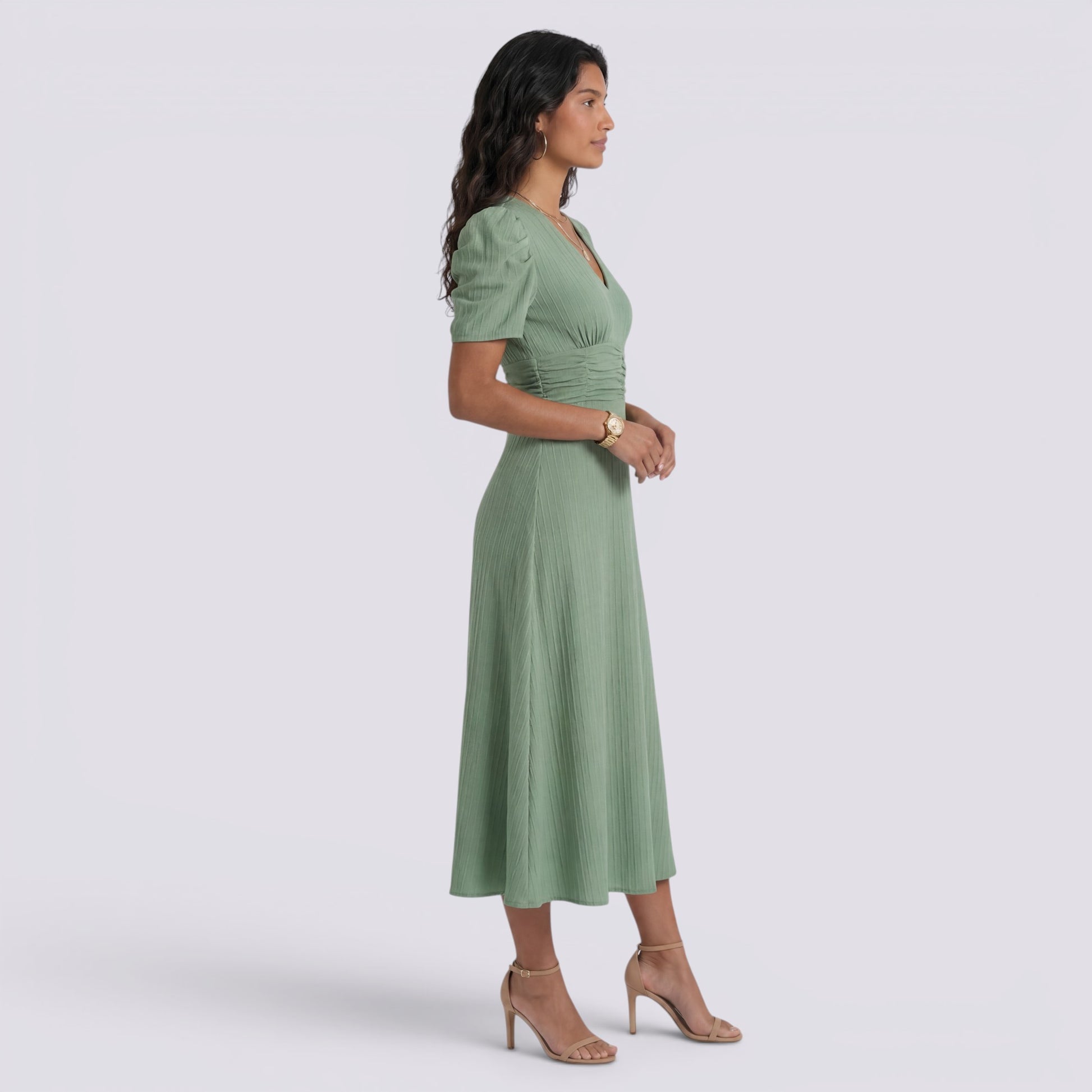 Vestido Midi Mujer Elegante