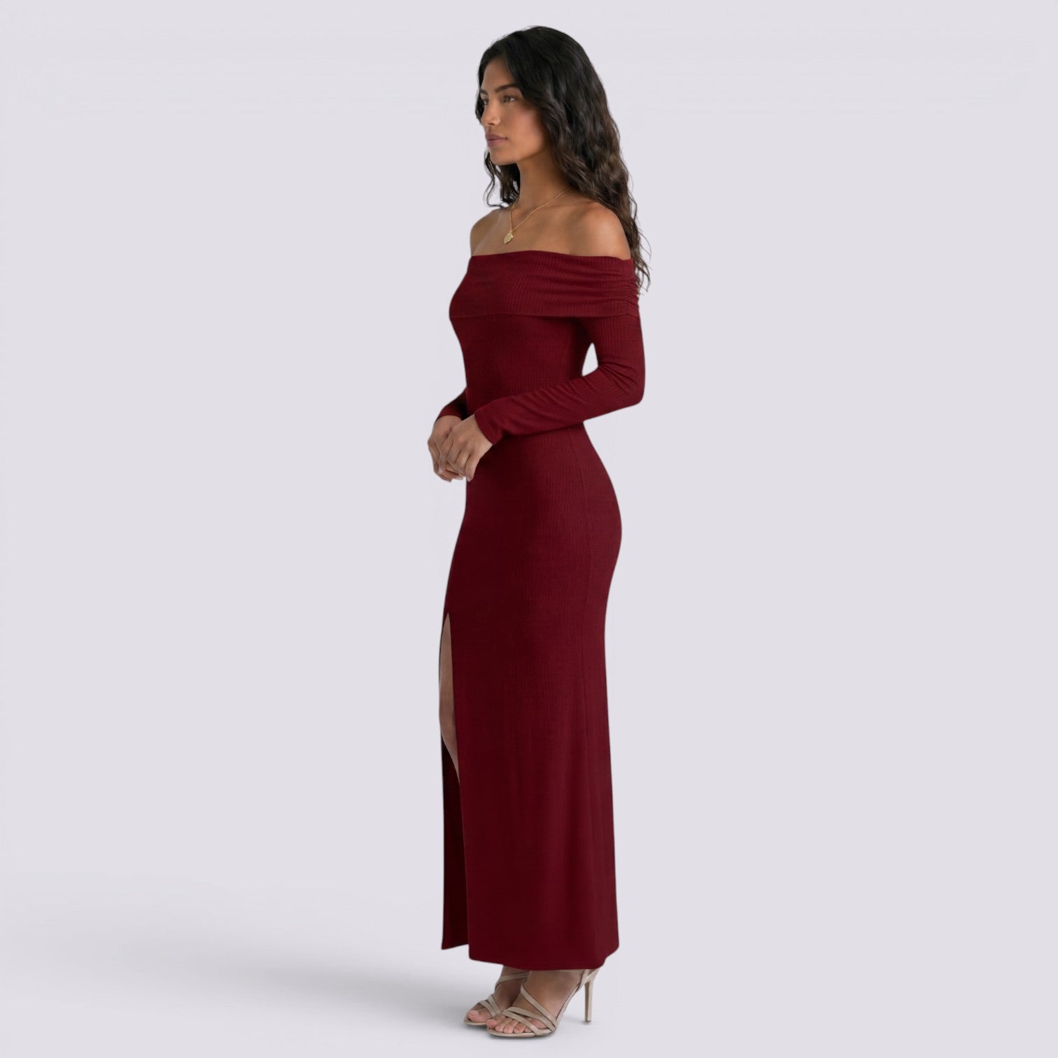 Vestido Midi Ajustado Mujer
