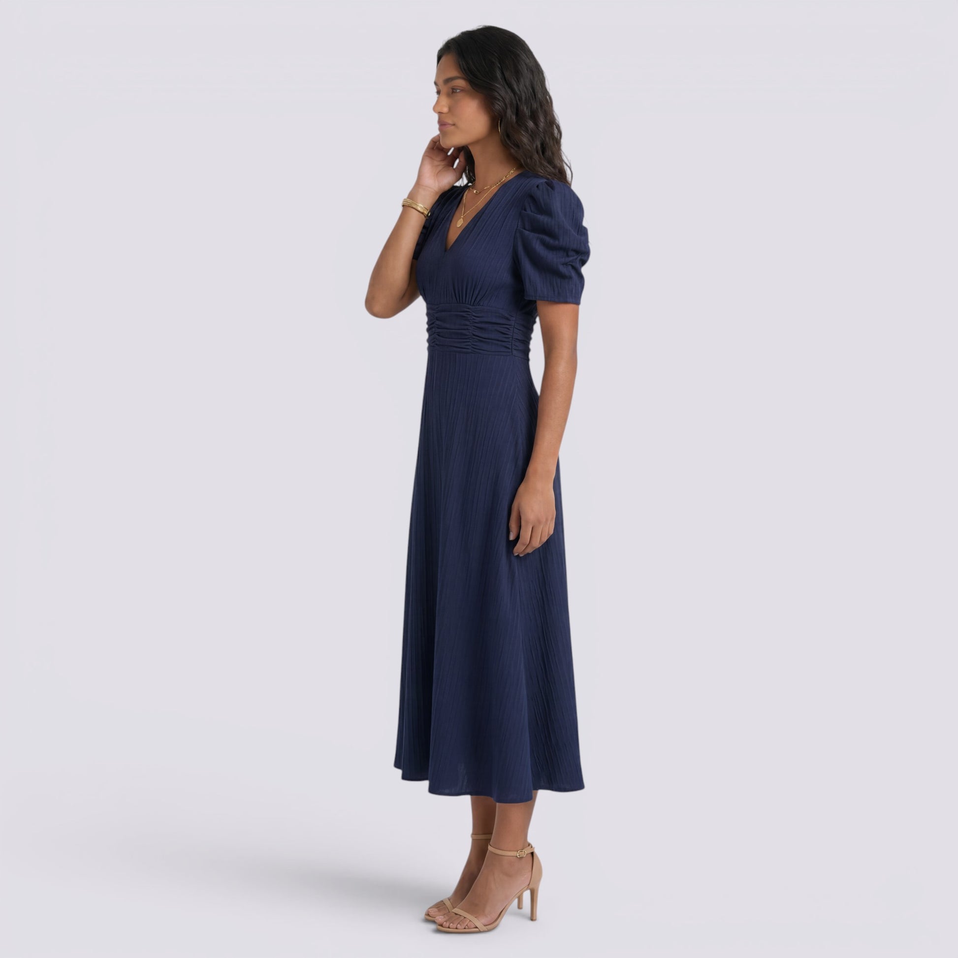 Vestido Midi Mujer Elegante