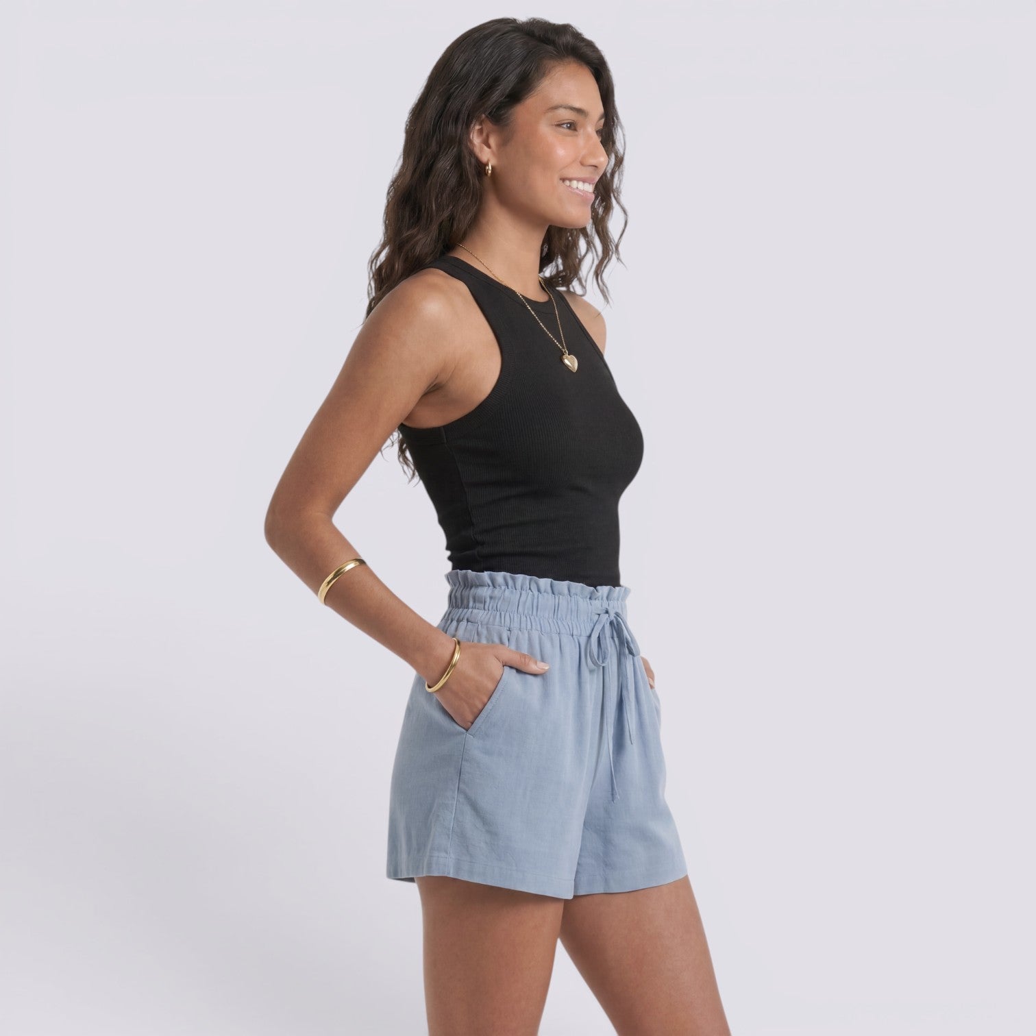 Pantalones Cortos Mujer Verano Cintura Elástica