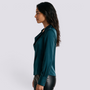 Blusa Mujer Cuello Solapa Manga Larga - Verde Side