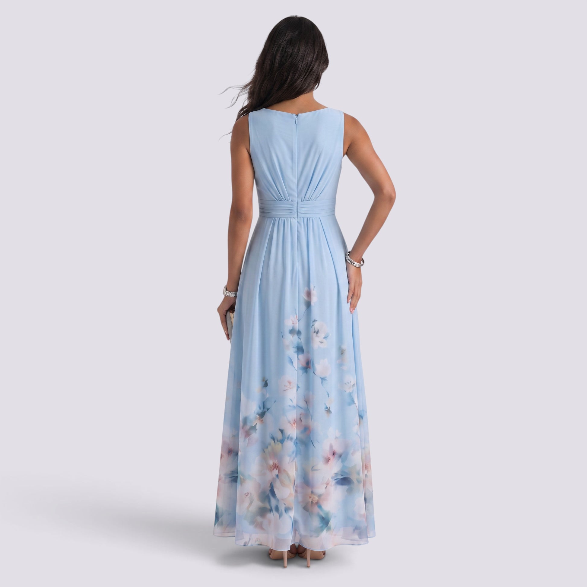Vestido Largo de Fiesta Mujer Escote V