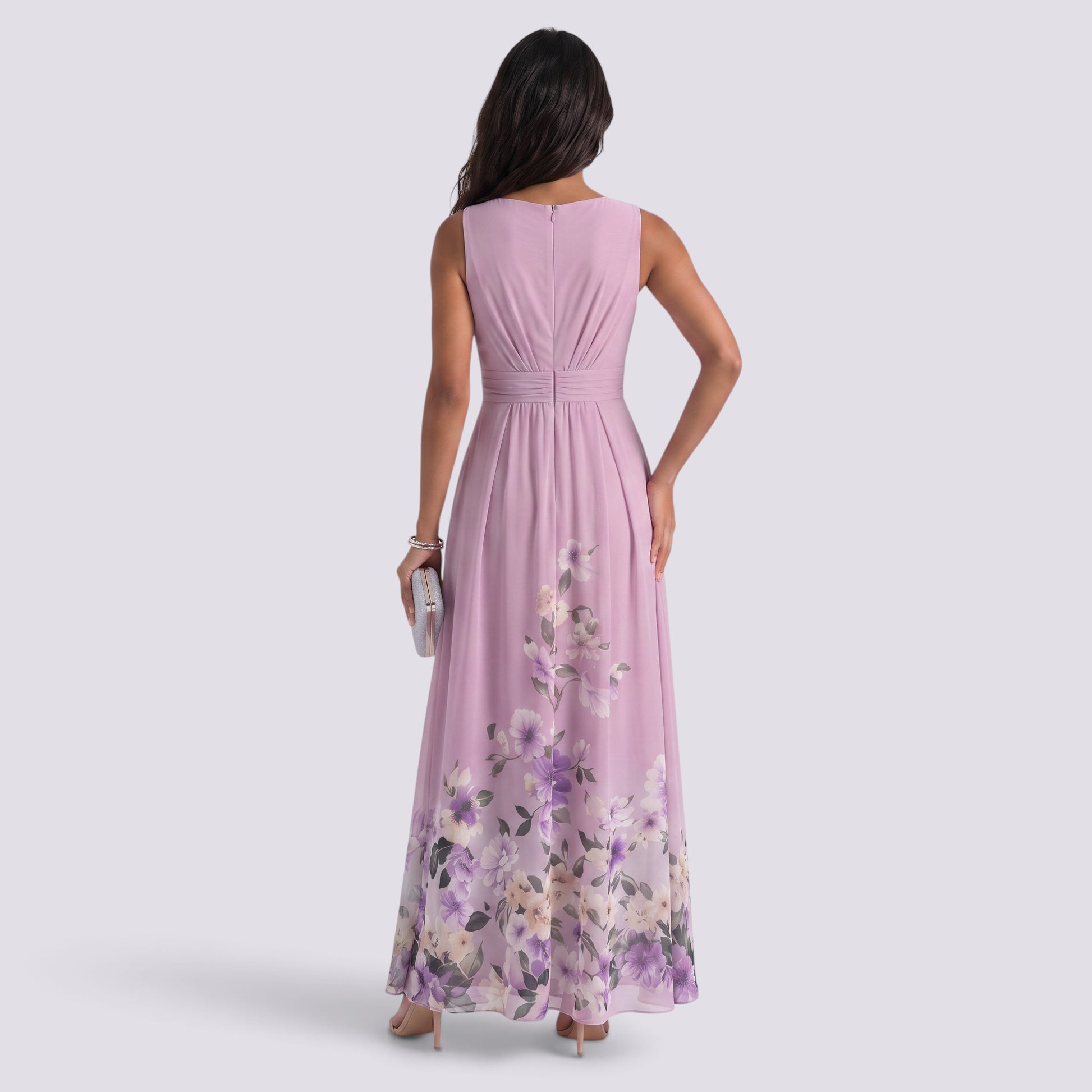 Vestido Largo de Fiesta Mujer Escote V
