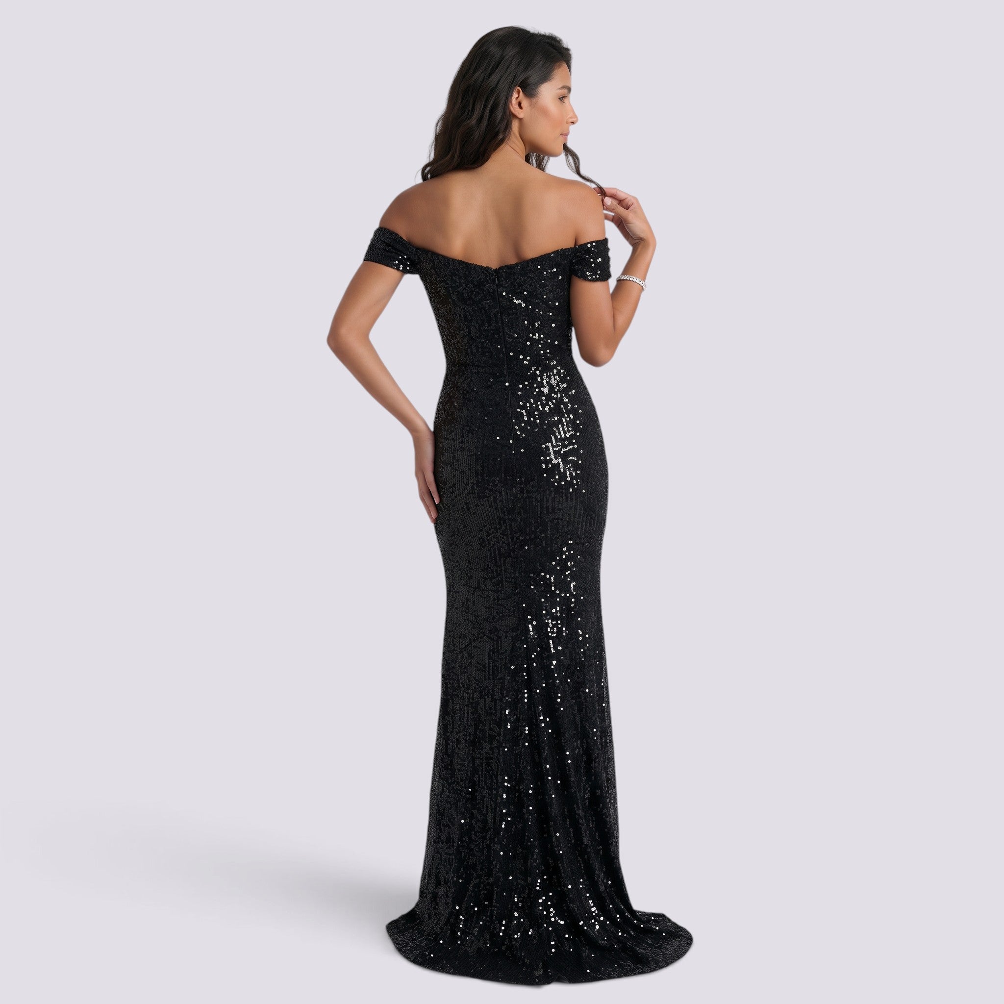 Vestido de Fiesta Mujer Lentejuelas Abertura