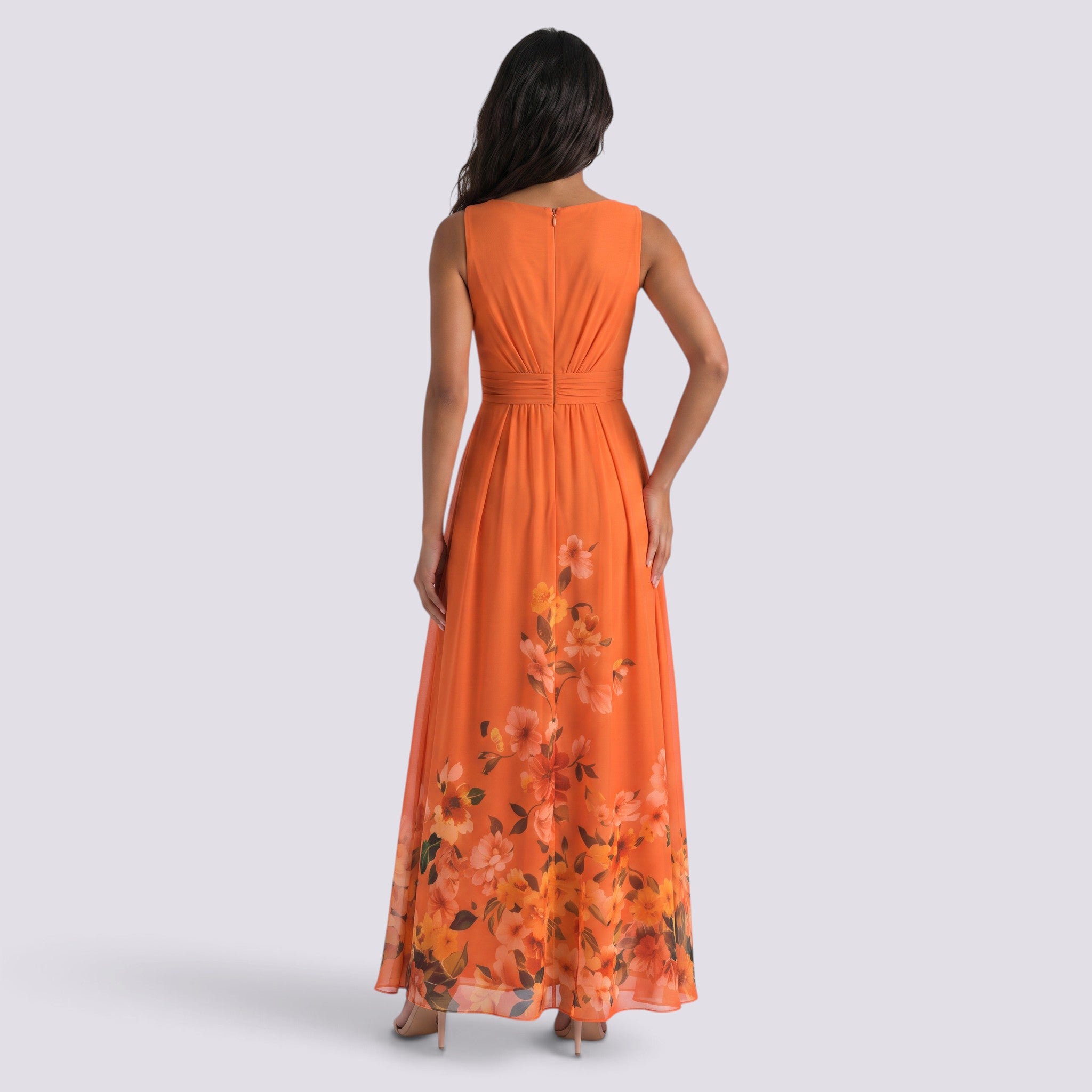 Vestido Largo de Fiesta Mujer Escote V