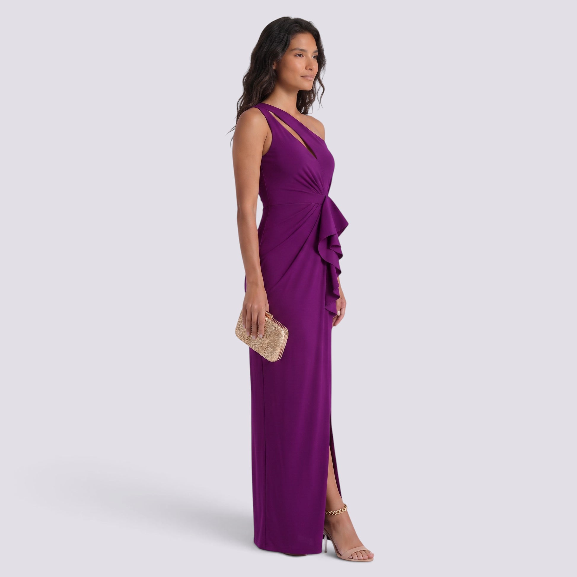 Vestido Mujer Hombro Caído Elegante