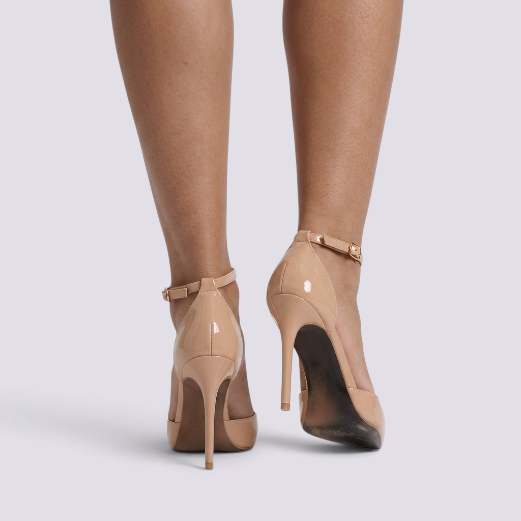 Sandalias de Tacón con Tira Mujer - Nude - Vista trasera