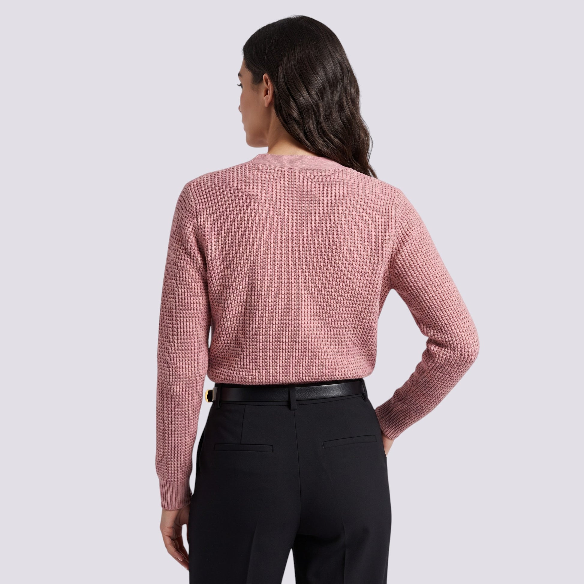 Chaqueta de Punto Mujer Larga con Bolsillos