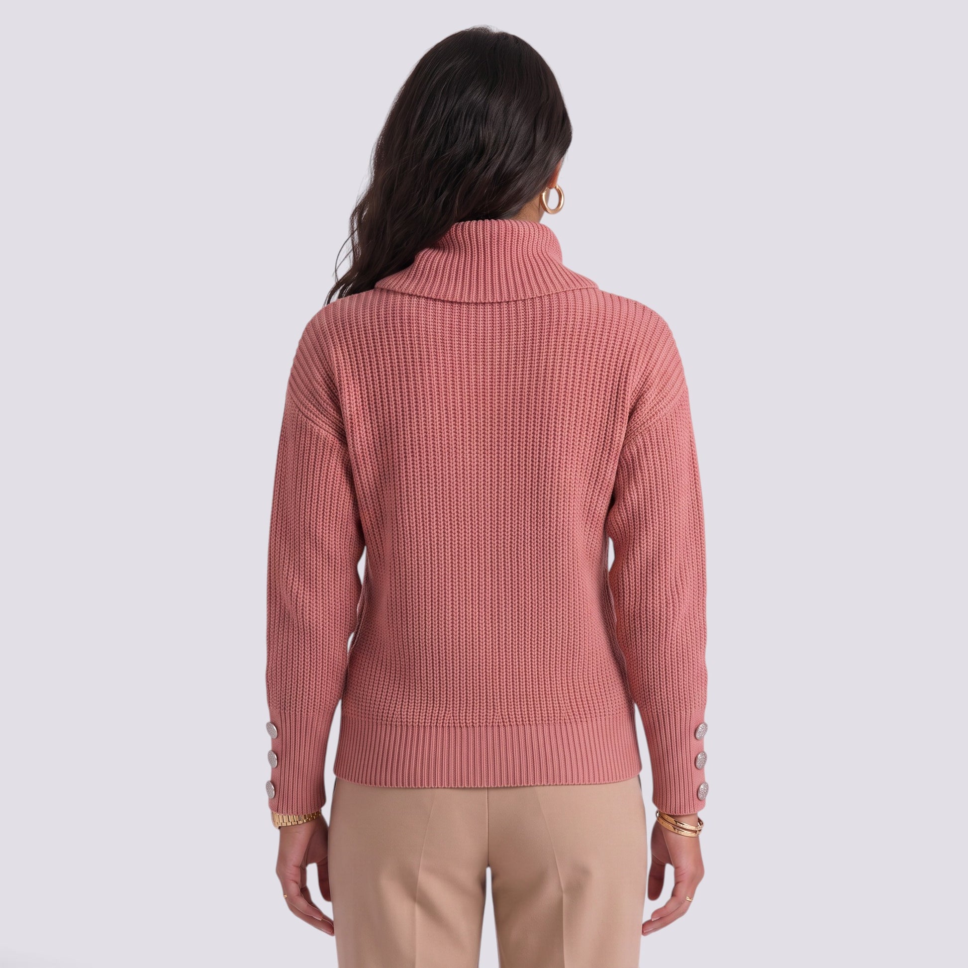 Jersey Mujer Cuello Solapa Manga Farol