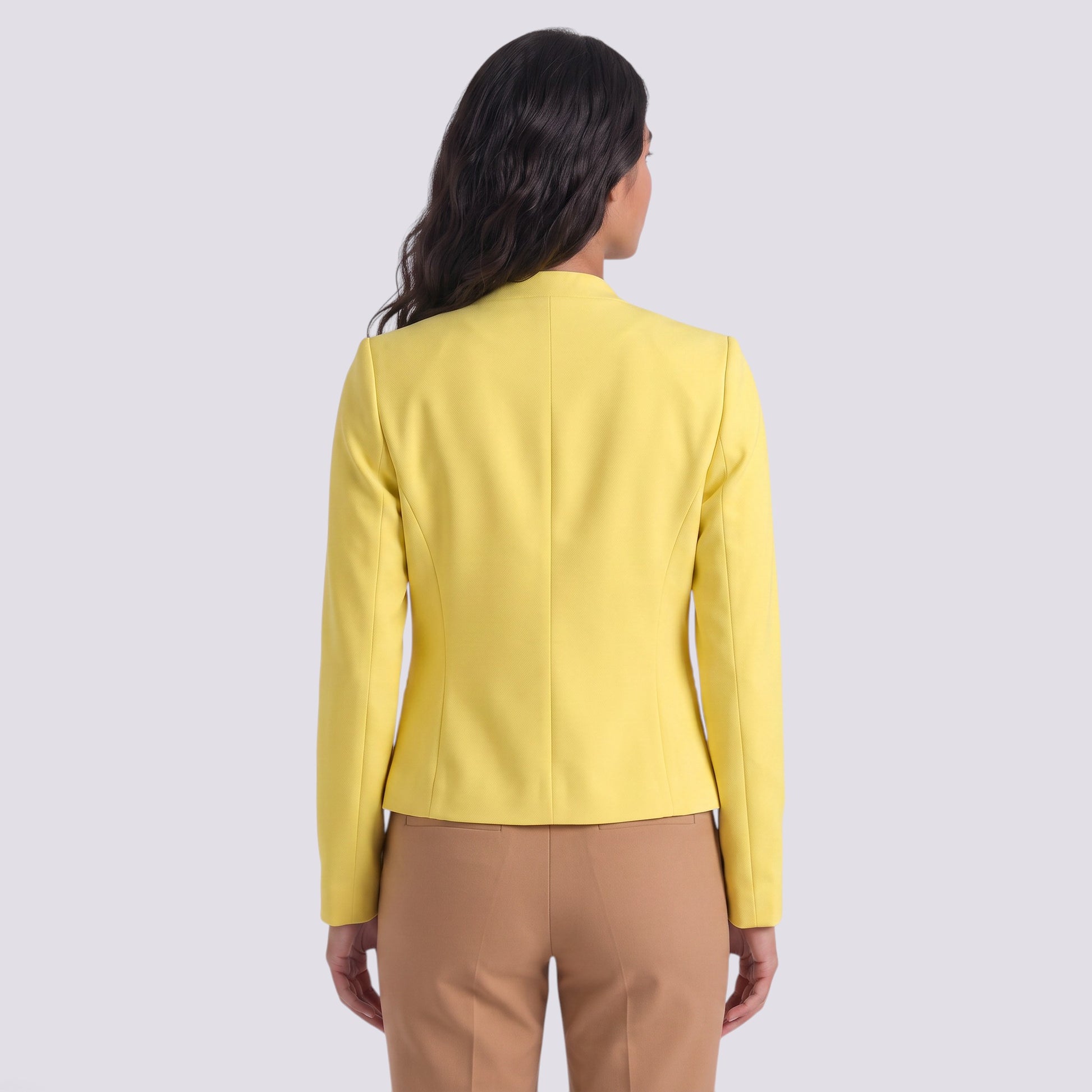 Blazer Mujer Entallado Cuello Mao