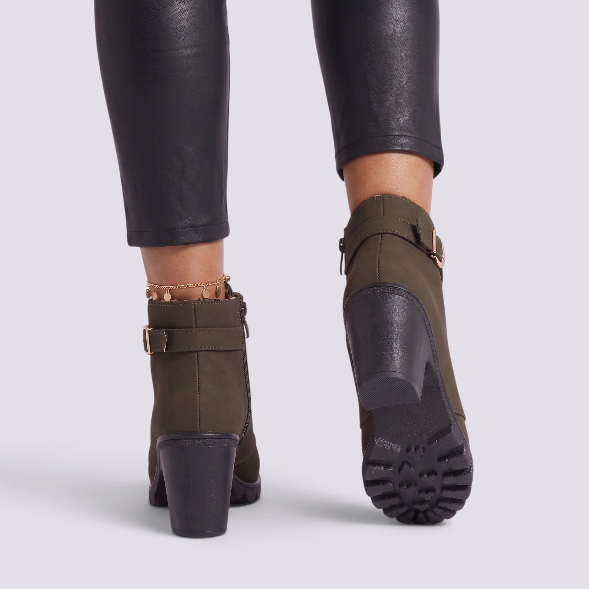 Botines Mujer Tacón con Cordones